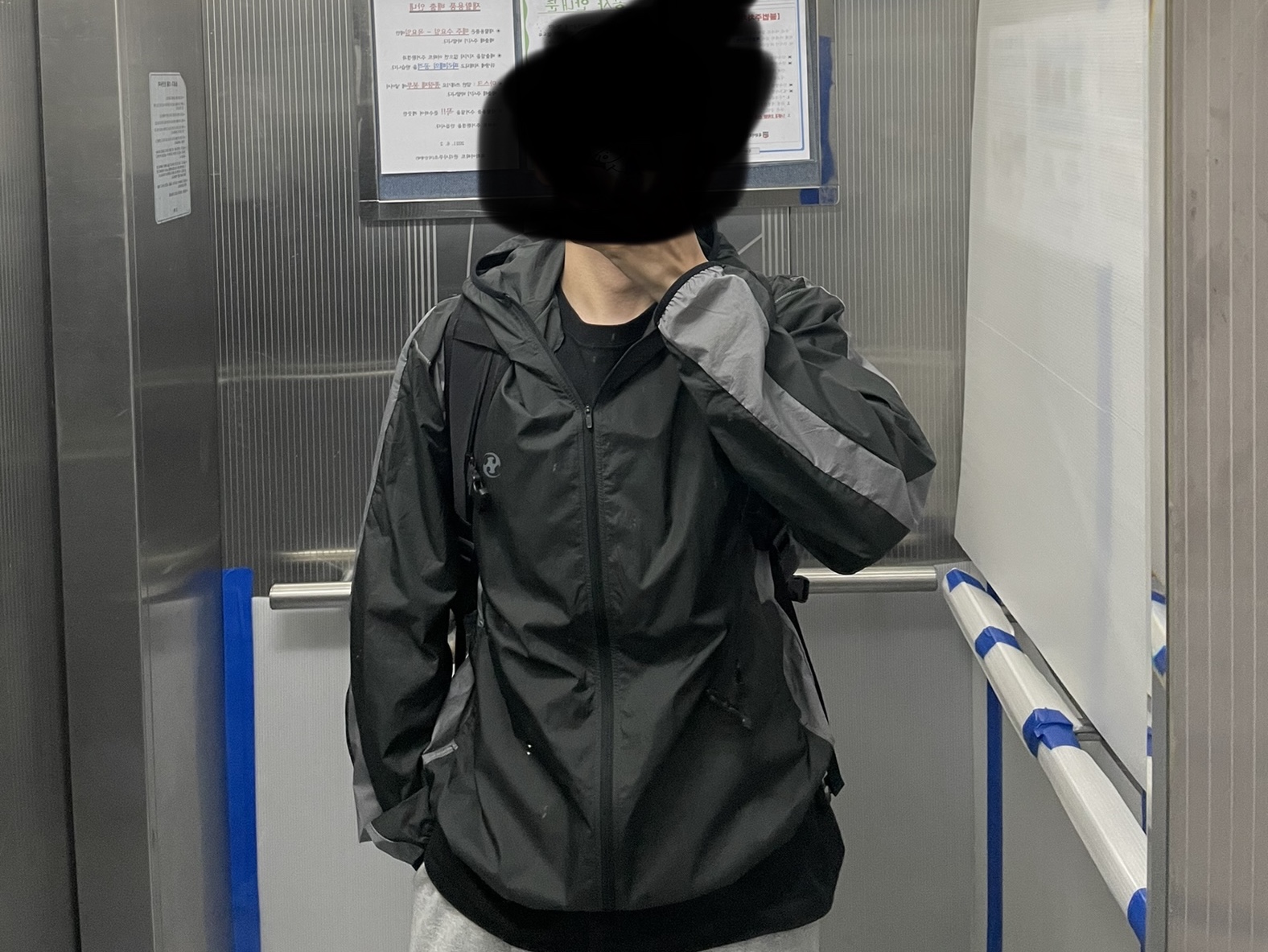 Sansan Gear Paneled Jacket Black - 23SS 착용 스타일
