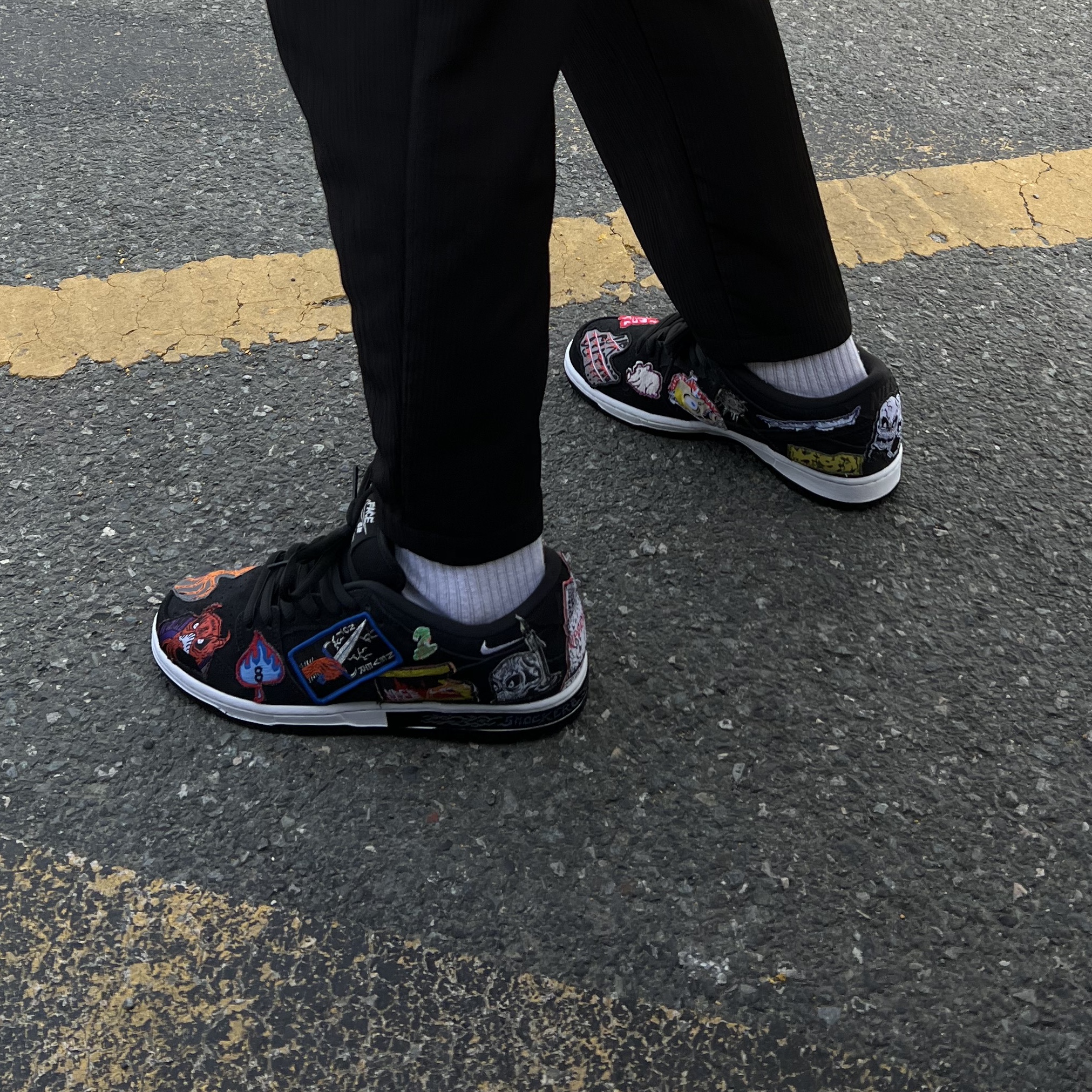 Nike x Neckface SB Dunk Low Pro Black 착용 스타일