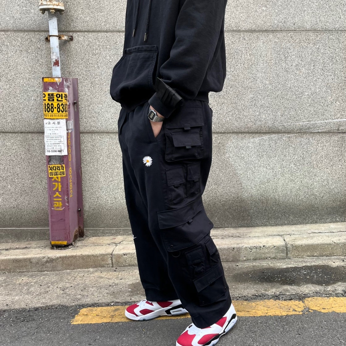 PEACEMINUSONE PMO NIKE Wide Pants Black-