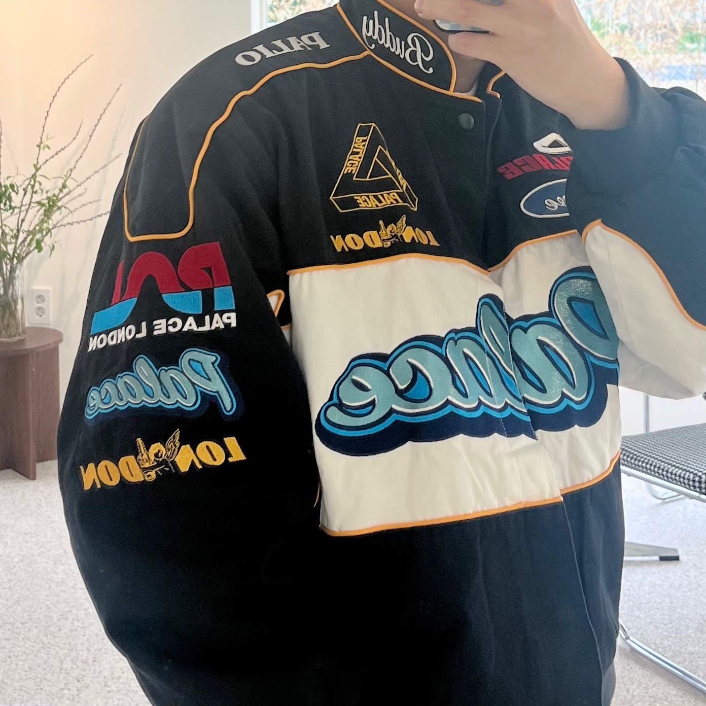 Palace Fast Cotton Jacket Black - 23SS 착용 스타일 - 2