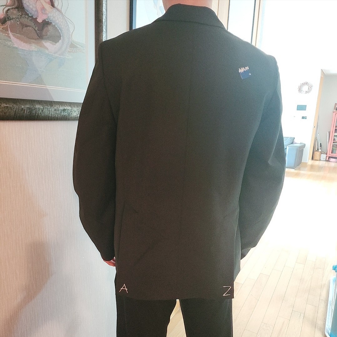 Zara x Ader Error Oversize Blazer Black 착용 스타일 - 2