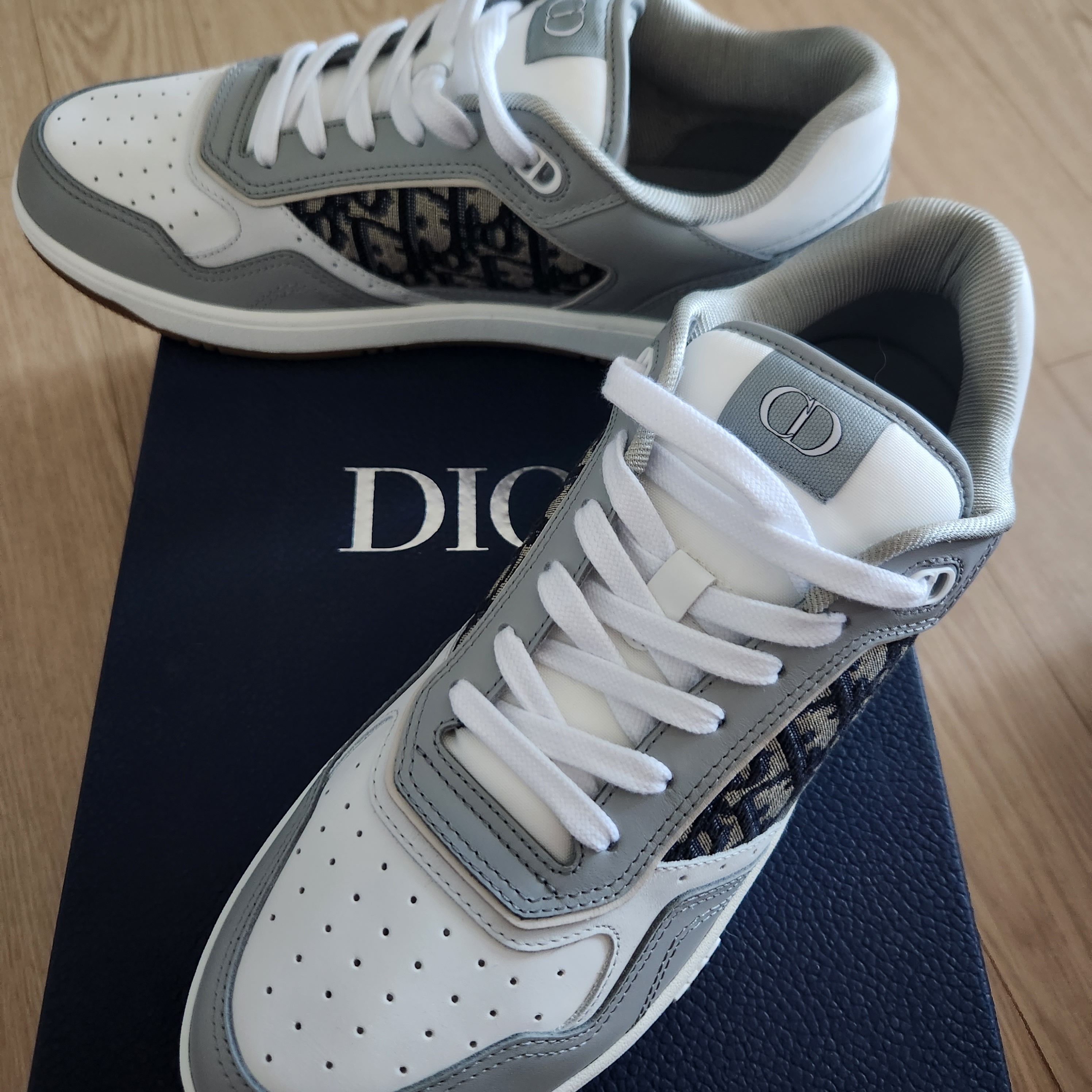 Dior B27 Low-Top Sneakers Gray 착용 스타일 - 1