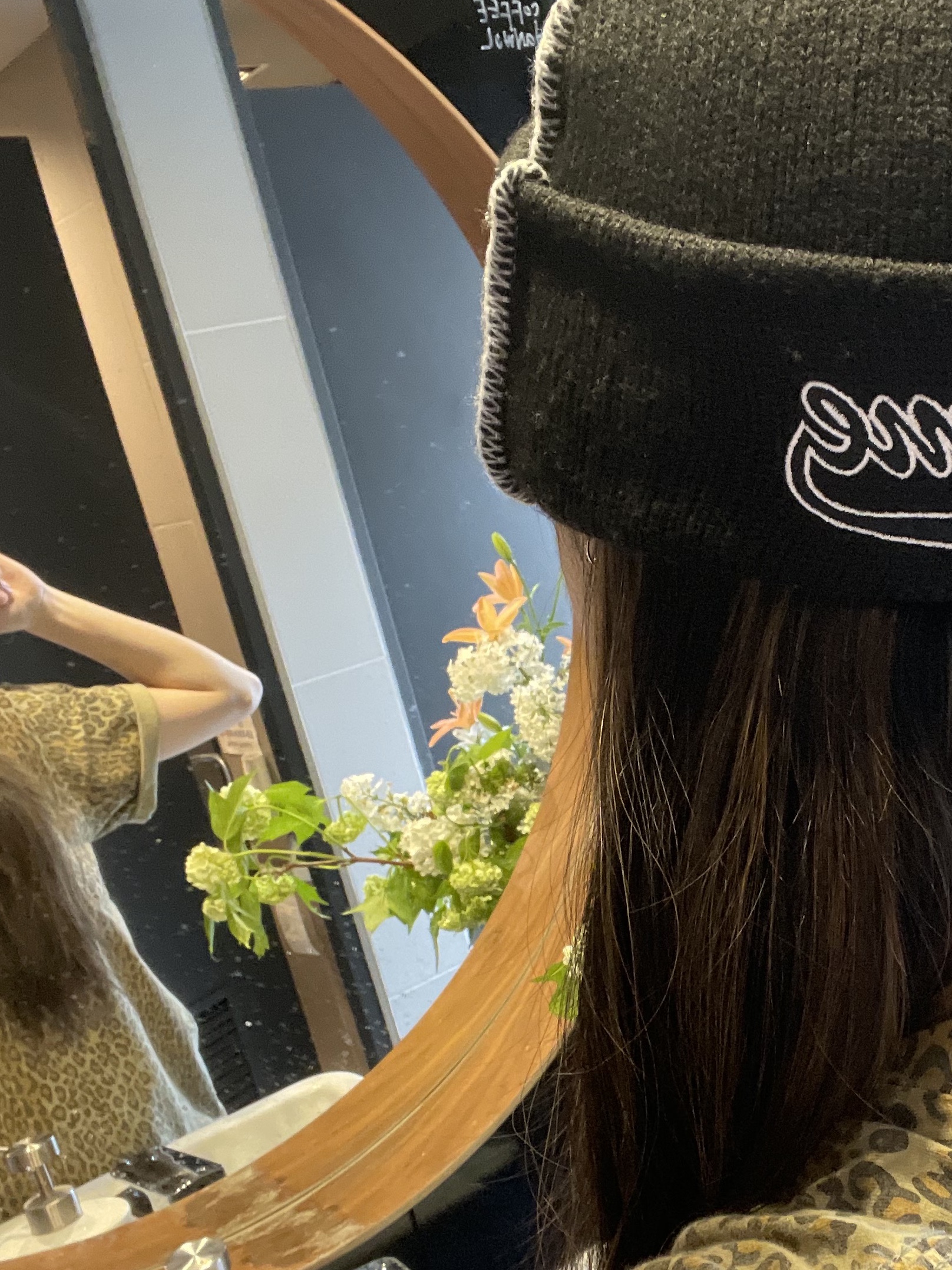 Supreme Contrast Stitch Beanie Black - 22FW 착용 스타일
