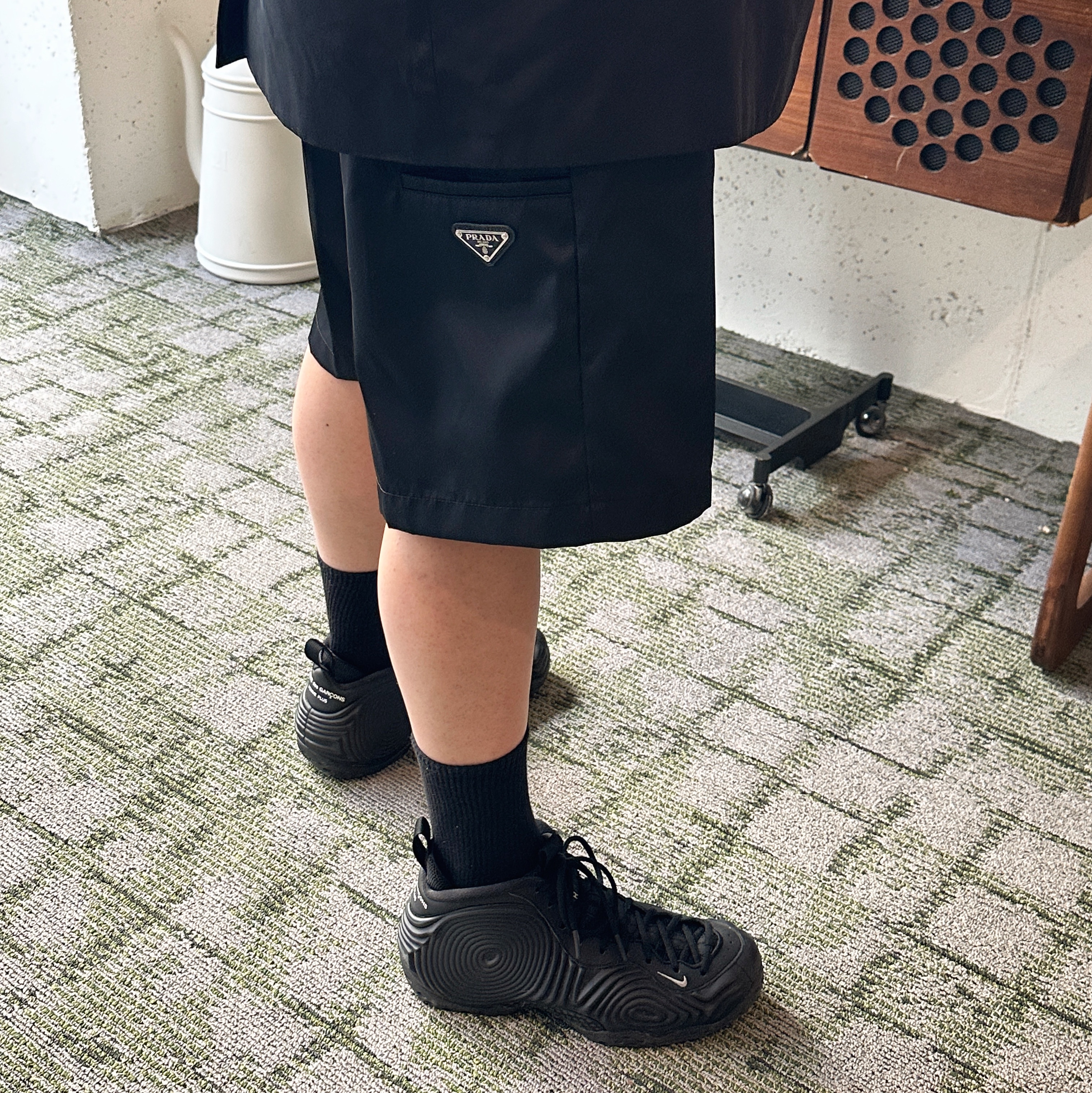 Nike x Comme des Garcons Homme Plus Air Foamposite One Black 착용 스타일