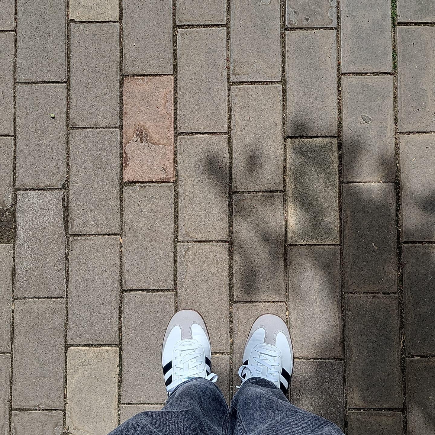 Adidas Samba Vegan White Black 착용 스타일