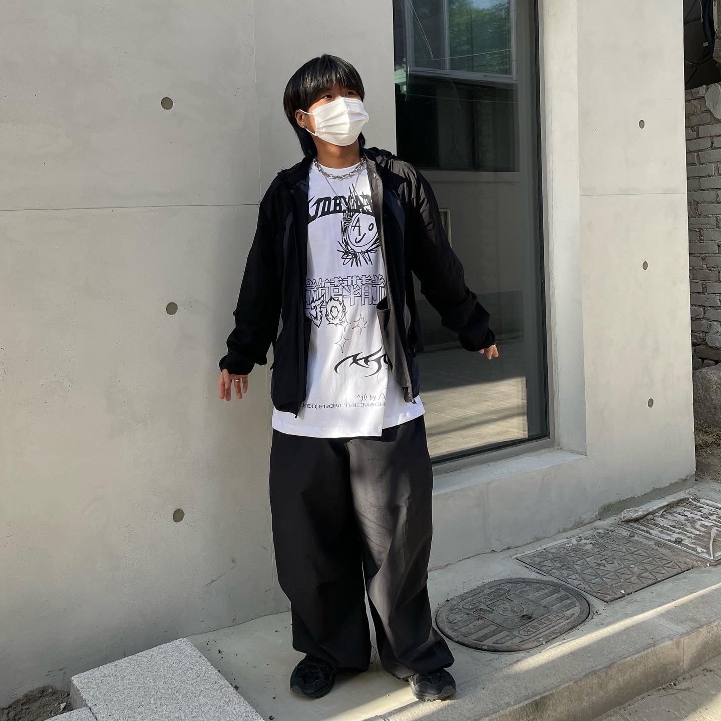 Sansan Gear Conversion Jacket Black - 23SS 착용 스타일 - 3