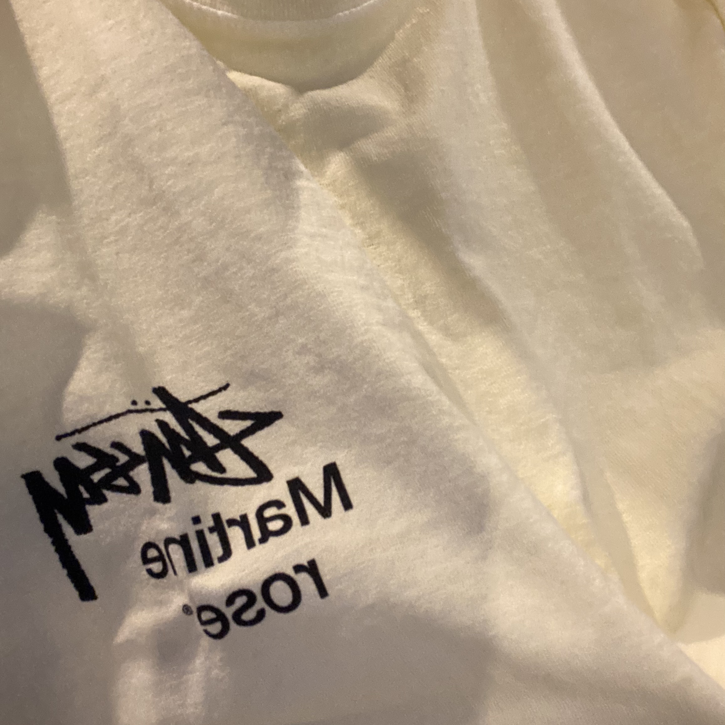 Stussy x Martine Rose Collage Pigment Dyed T-Shirt Lemon 착용 스타일