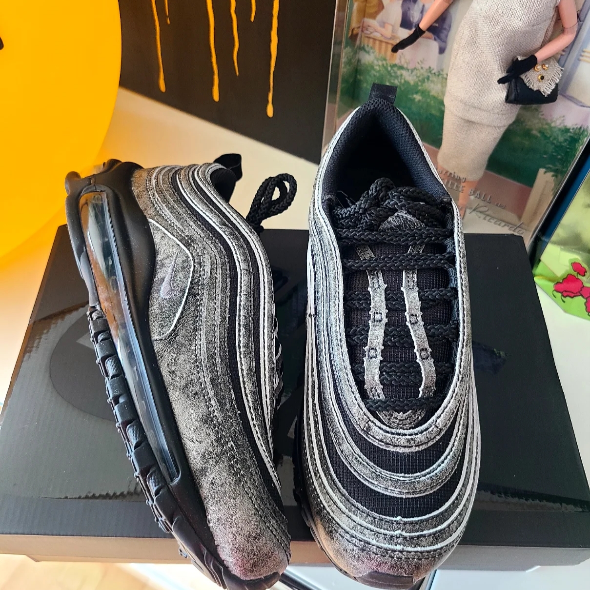 Nike x Comme des Garcons Air Max 97 Black 착용 스타일
