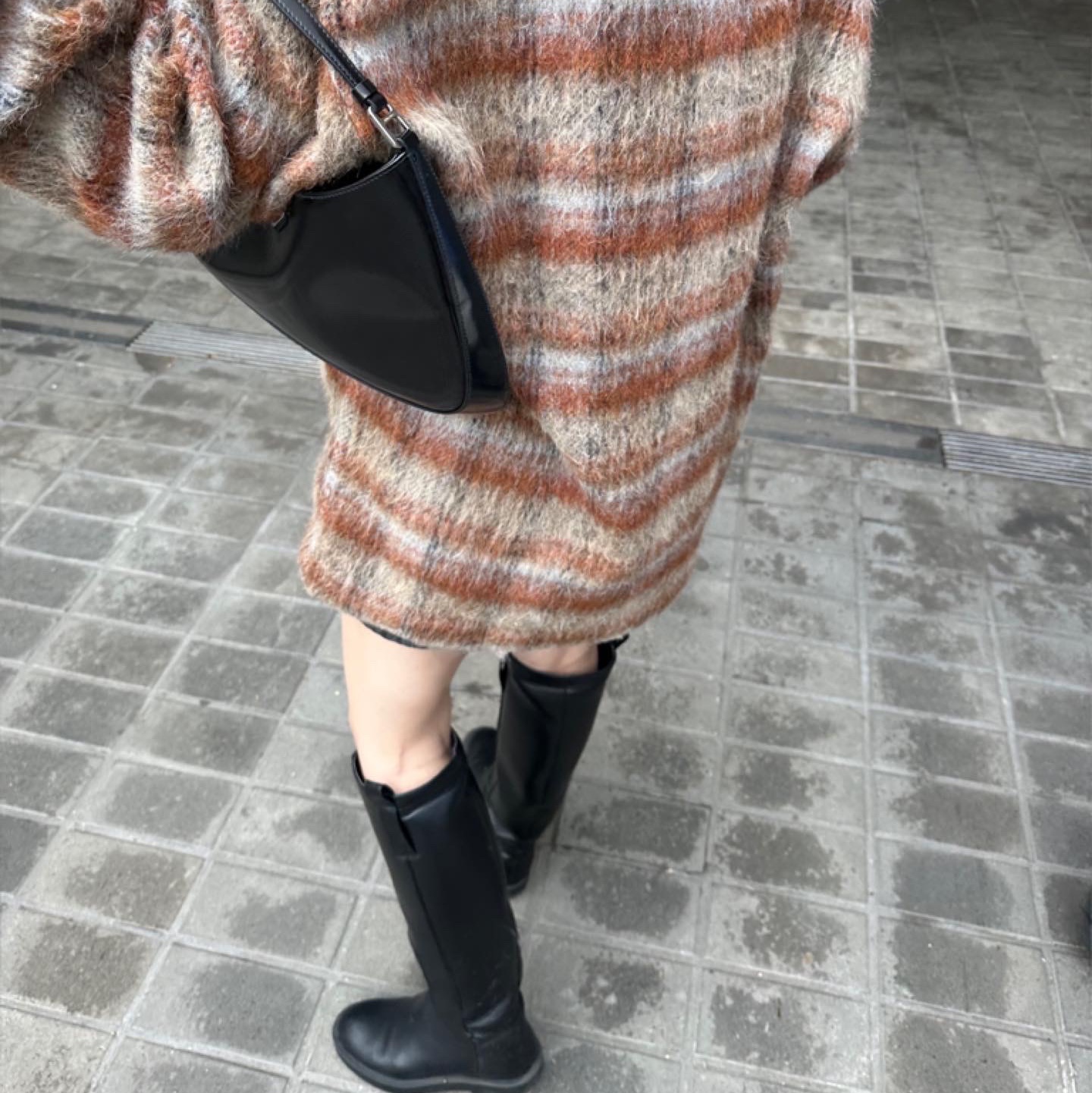Our Legacy Cardigan Mohair Ament Check 착용 스타일 - 2