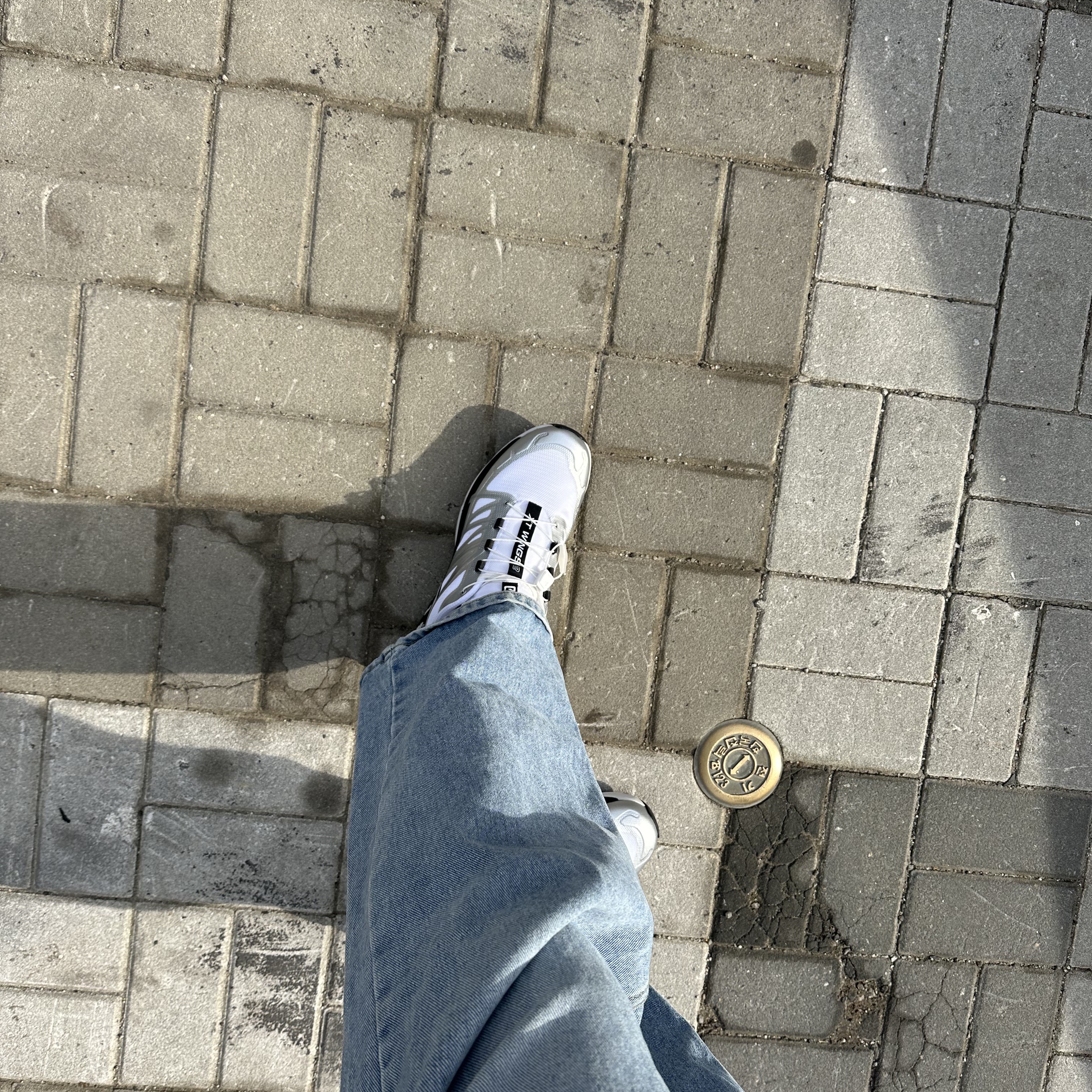 Salomon XT-Wings 2 White Silver Metallic 착용 스타일