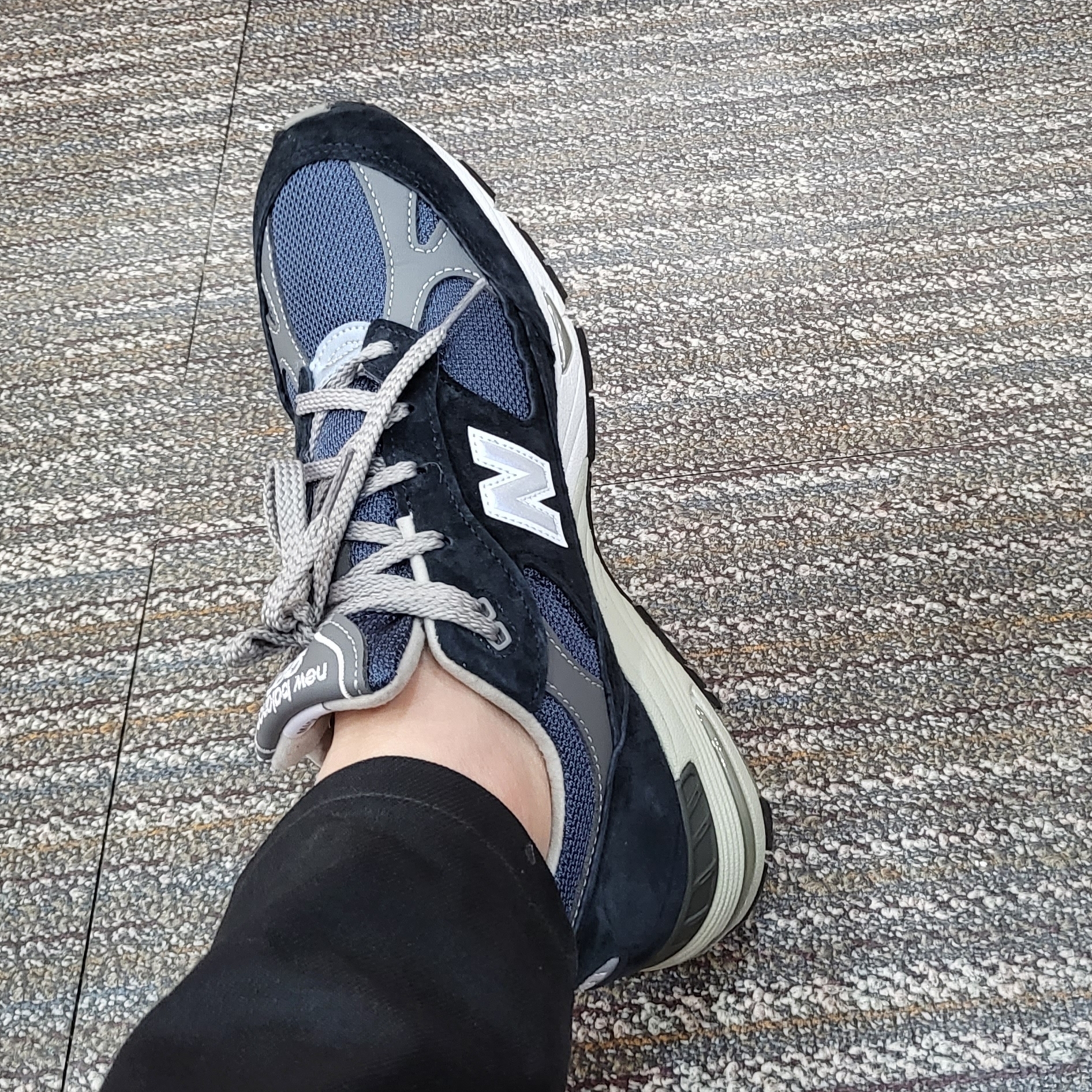 (W) New Balance 991 Made in UK Navy 착용 스타일