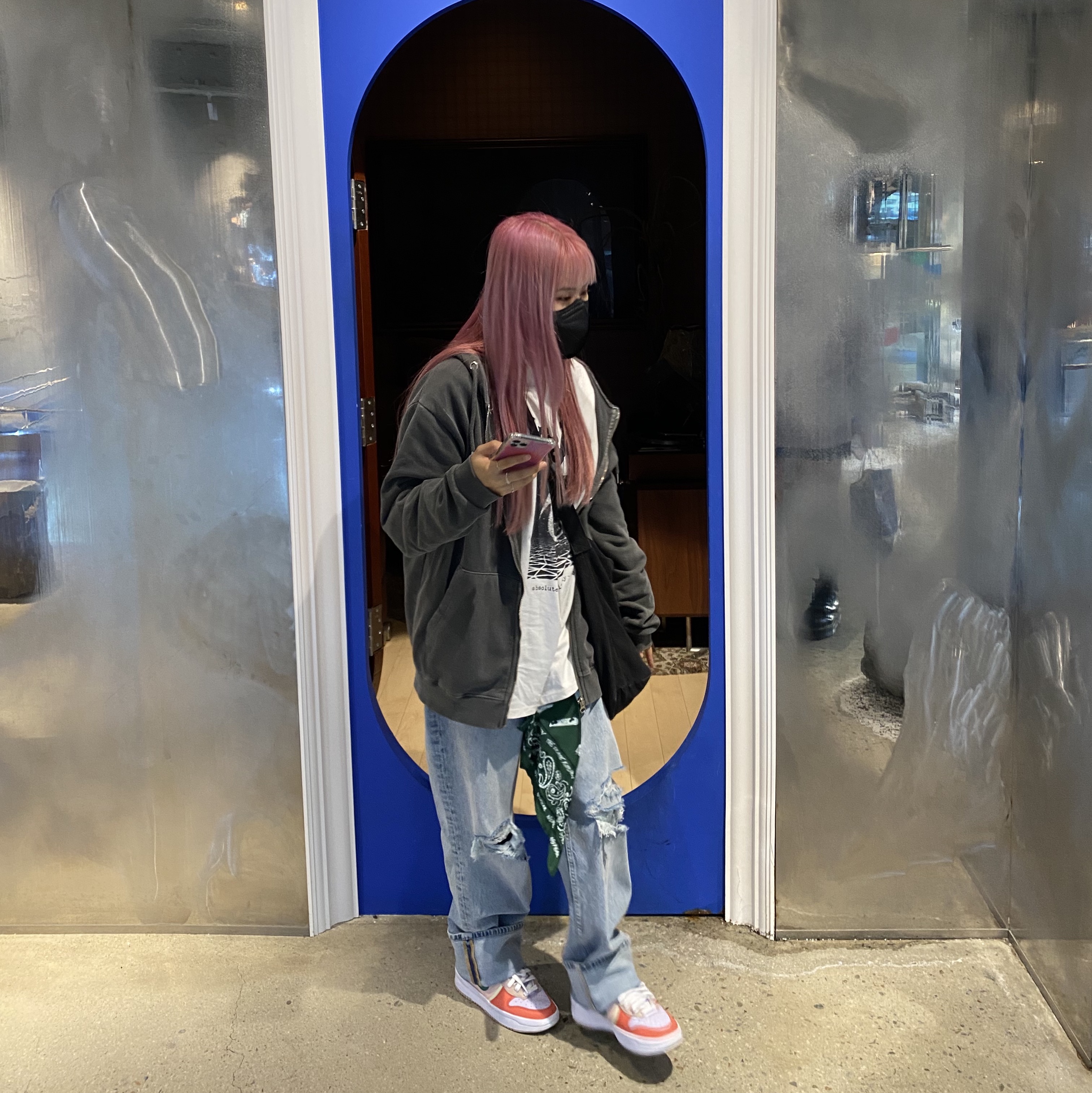(W) 나이키 덩크 하이 업 파스텔 착용 스타일 - 3