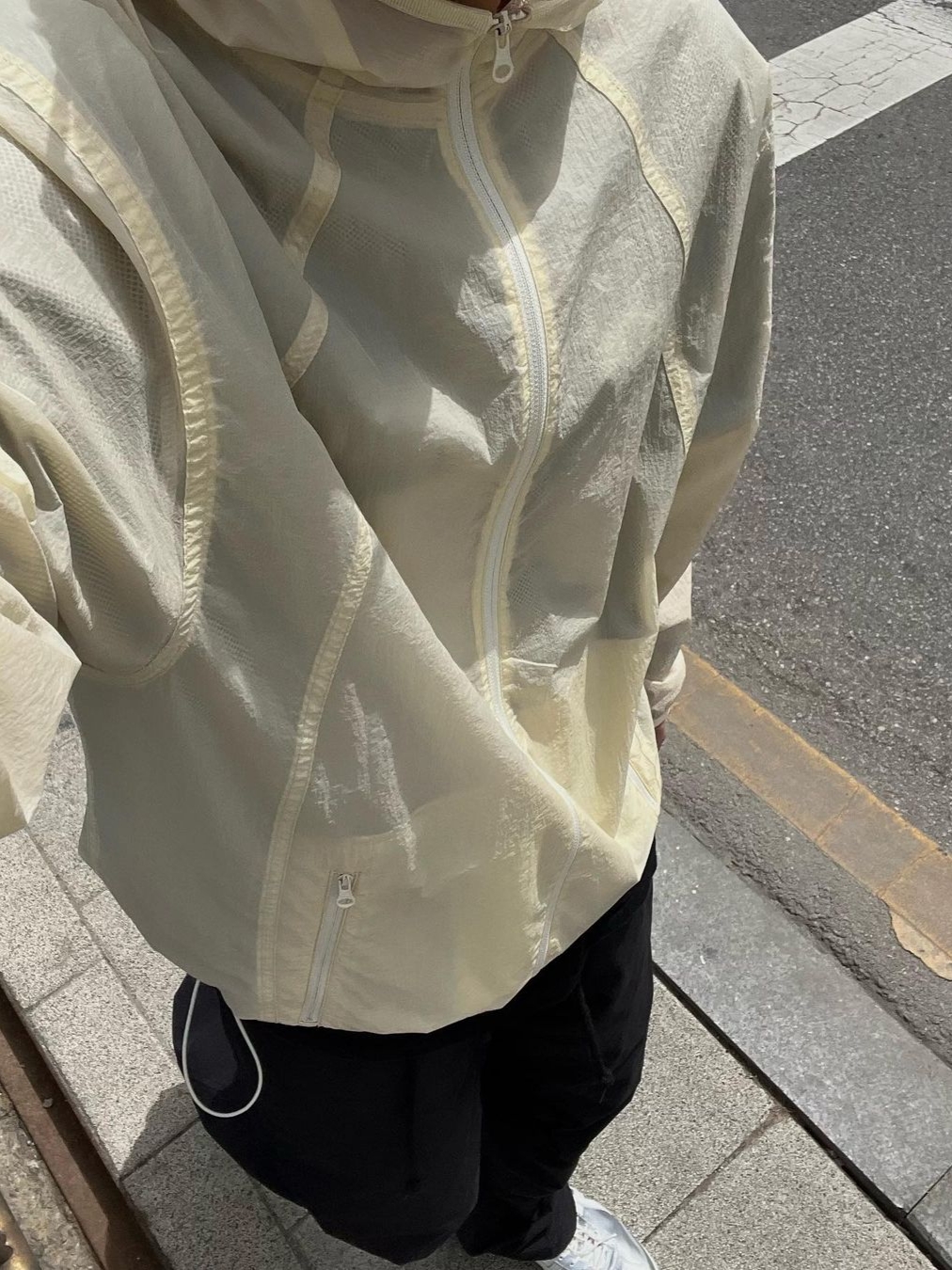 Art Of Field Back Printed Packable Jacket Light Yellow, Onitsuka Tiger Mexico 66 White Silver 착용 스타일 - 2
