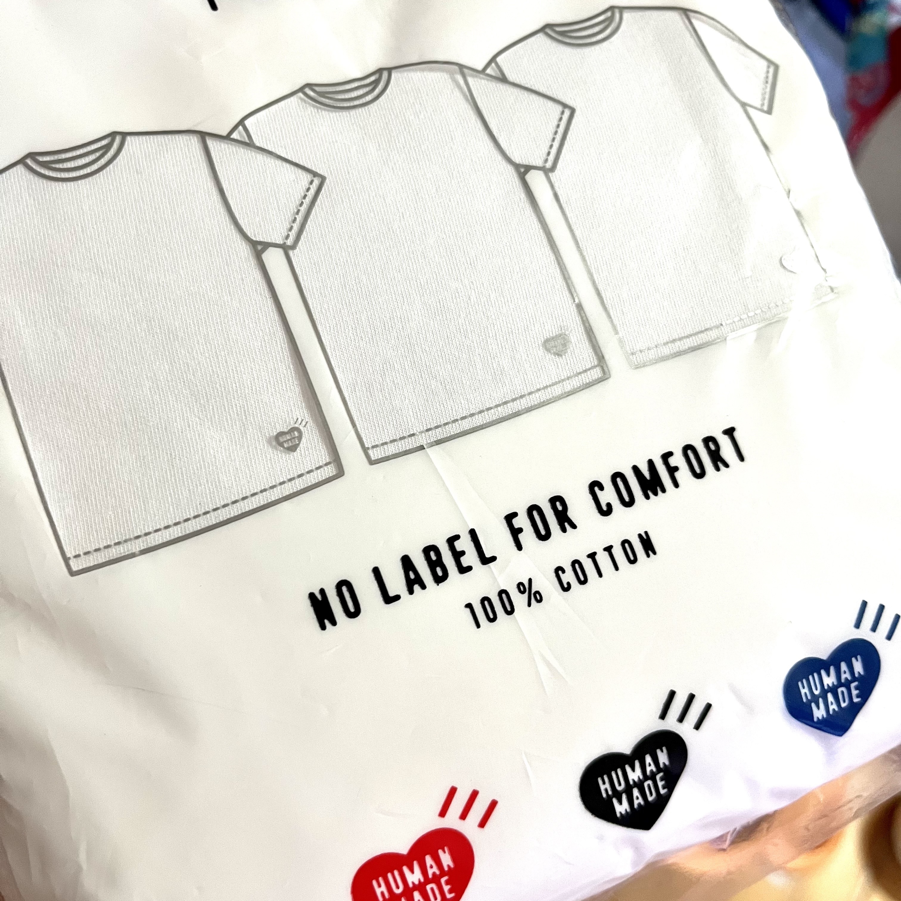 Human Made T-Shirts White (3 Pack) 착용 스타일