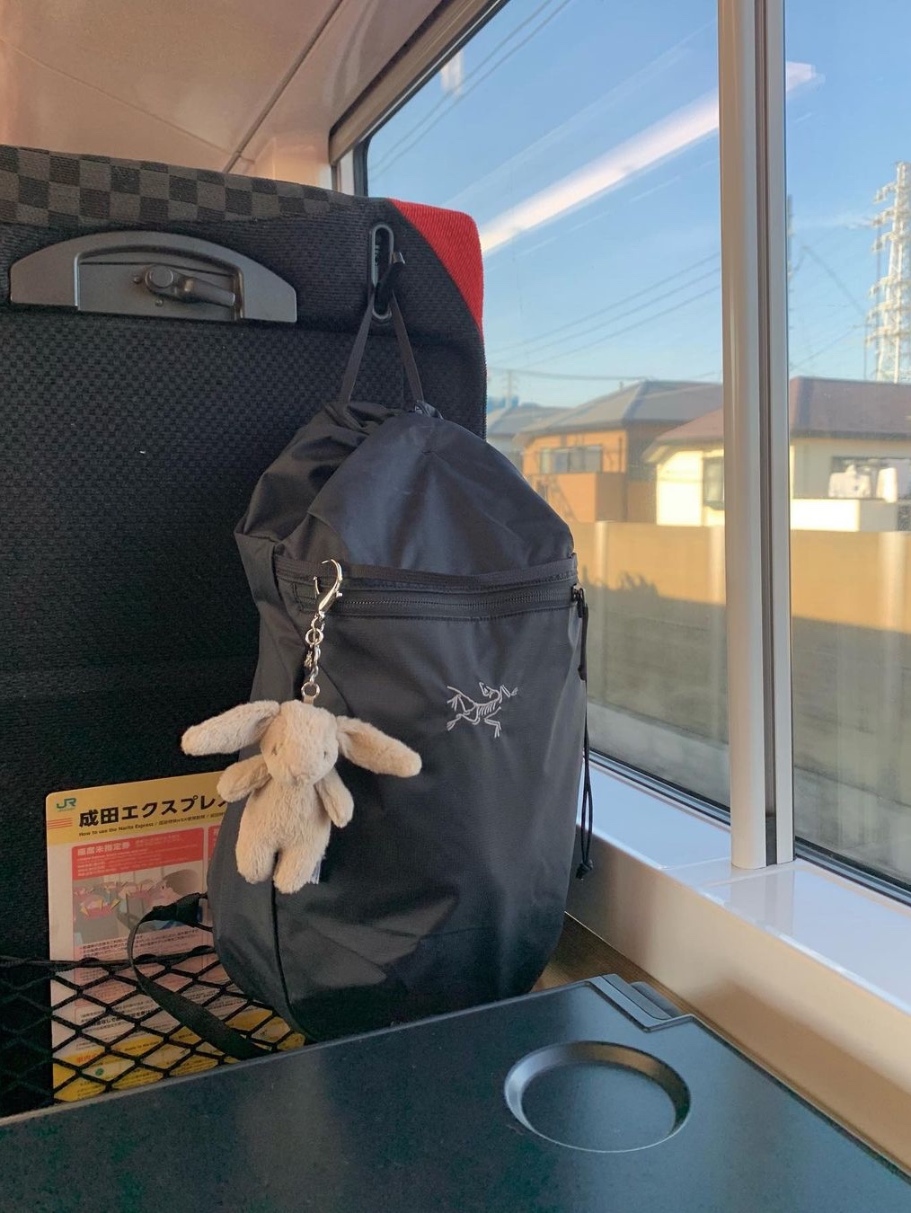 Arc'teryx Heliad 10 Backpack Black, Jellycat Bashful Bunny Bag Charm Beige 착용 스타일