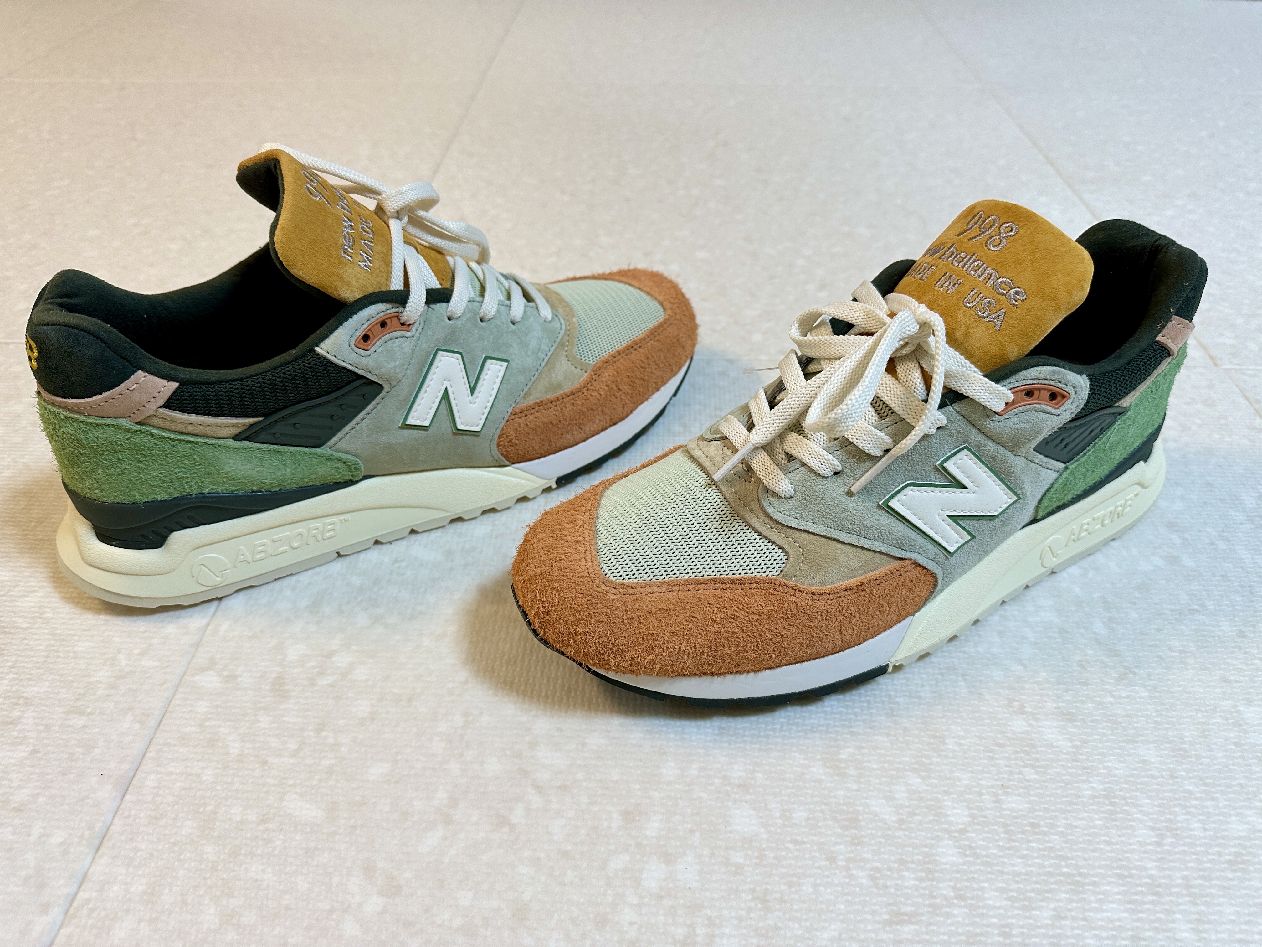 New Balance x Ronnie Fieg x Frank Lloyd 998 Broadacre City Aloe Wash 착용 스타일 - 4