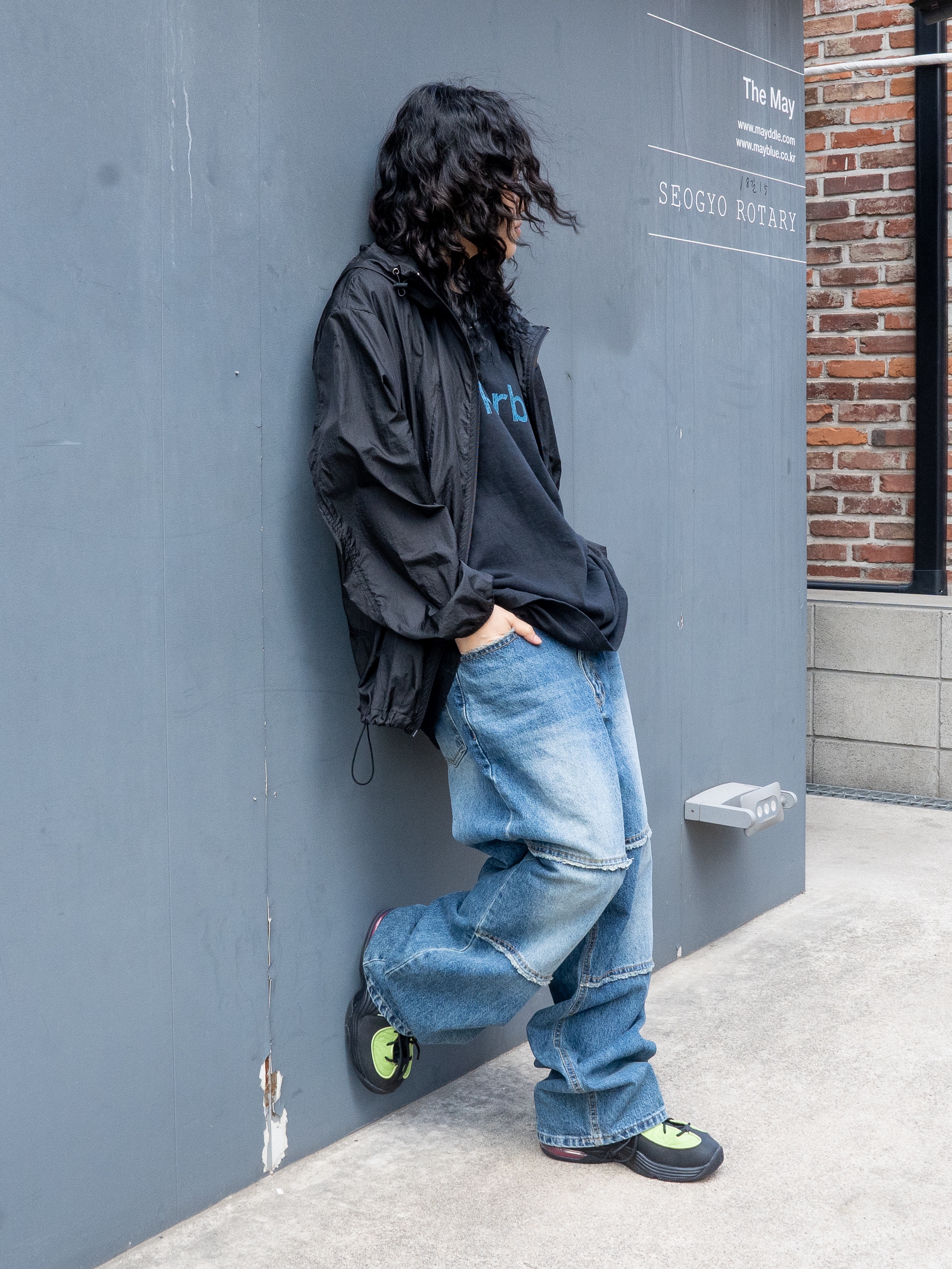 Nike x Stussy Air Penny II Vivid Green and Black 착용 스타일 - 1