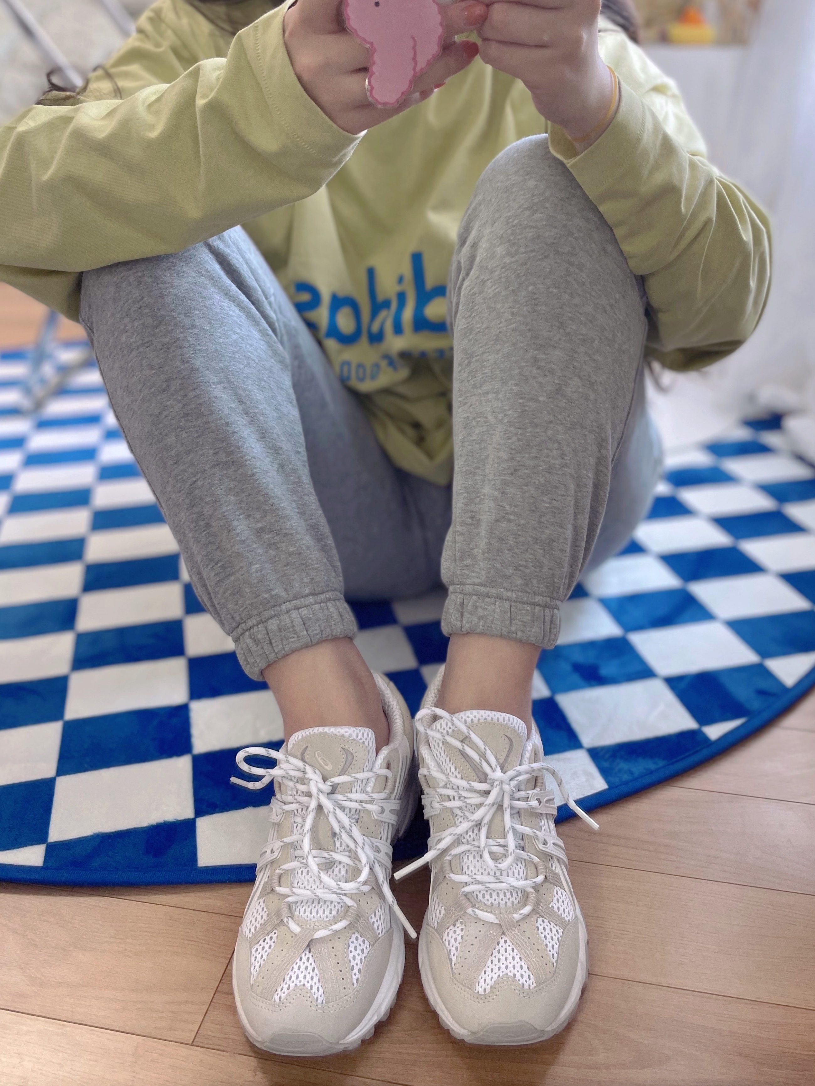 Adidas x Fear of God Innersect LS T-Shirt Green - US Sizing, (W) Asics Gel-Sonoma 15-50 White Oatmeal 착용 스타일 - 5
