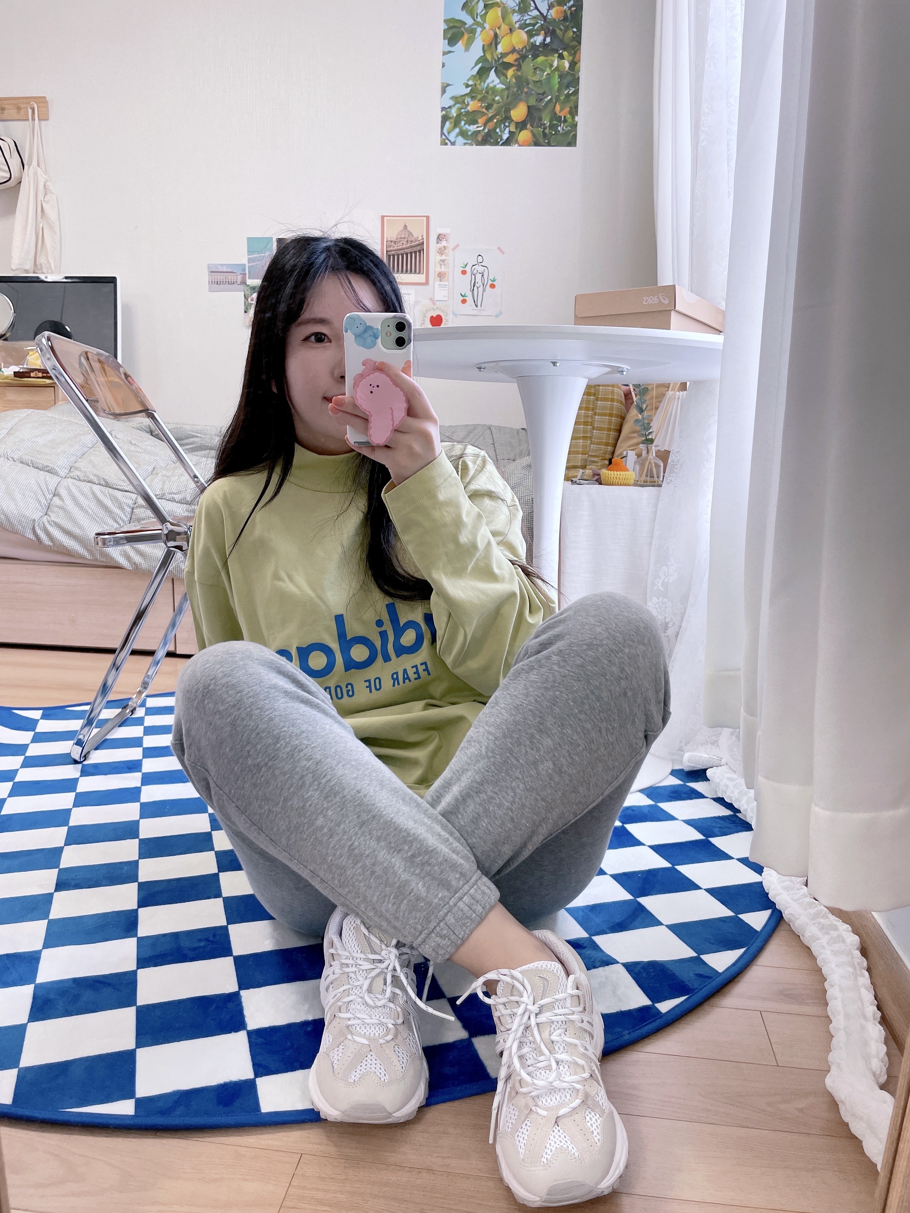 Adidas x Fear of God Innersect LS T-Shirt Green - US Sizing, (W) Asics Gel-Sonoma 15-50 White Oatmeal 착용 스타일 - 1
