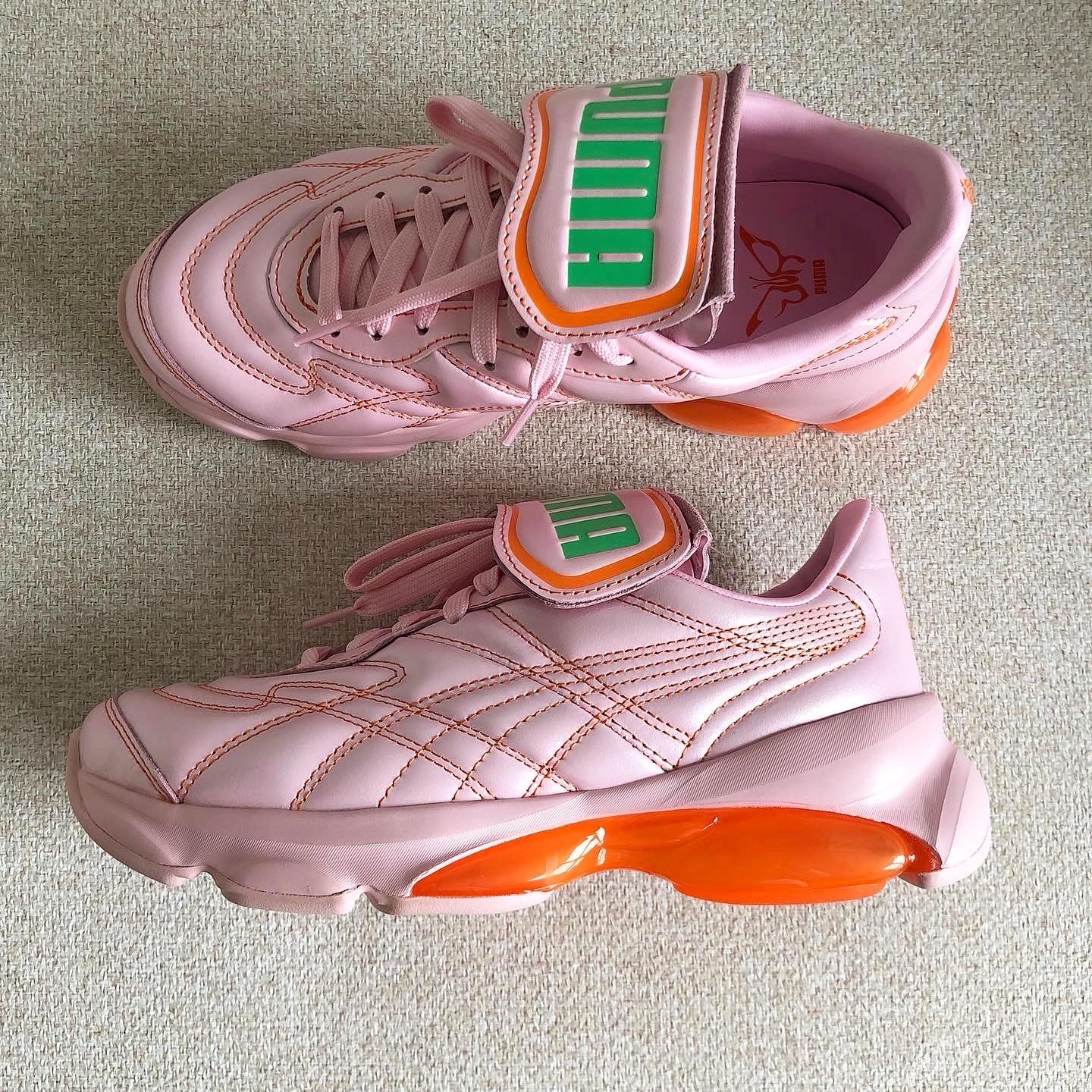 (W) Puma x Dua Lipa Cell Dome King ML Trainer Silver Pink 착용 스타일 - 1