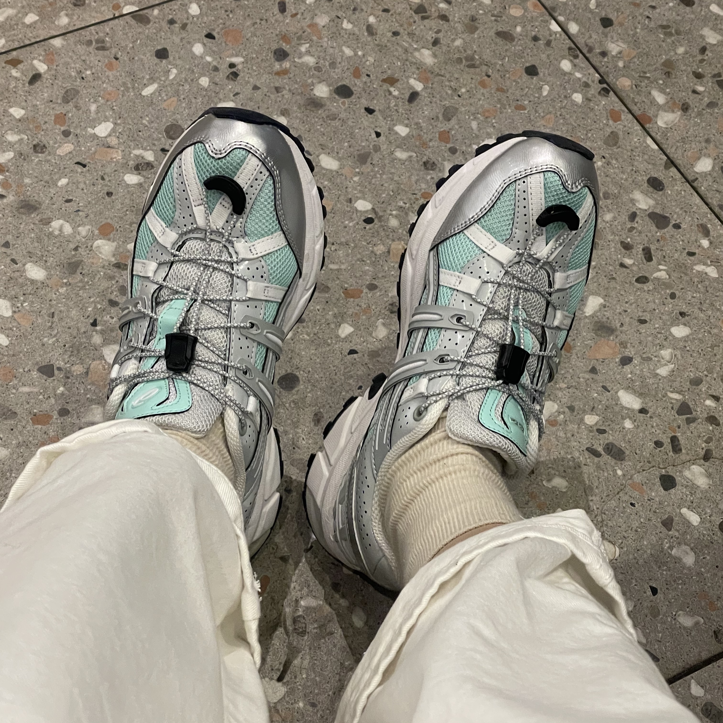 (W) Asics x Matin Kim Gel-Sonoma 15-50 Oasis Green Pure Silver 착용 스타일
