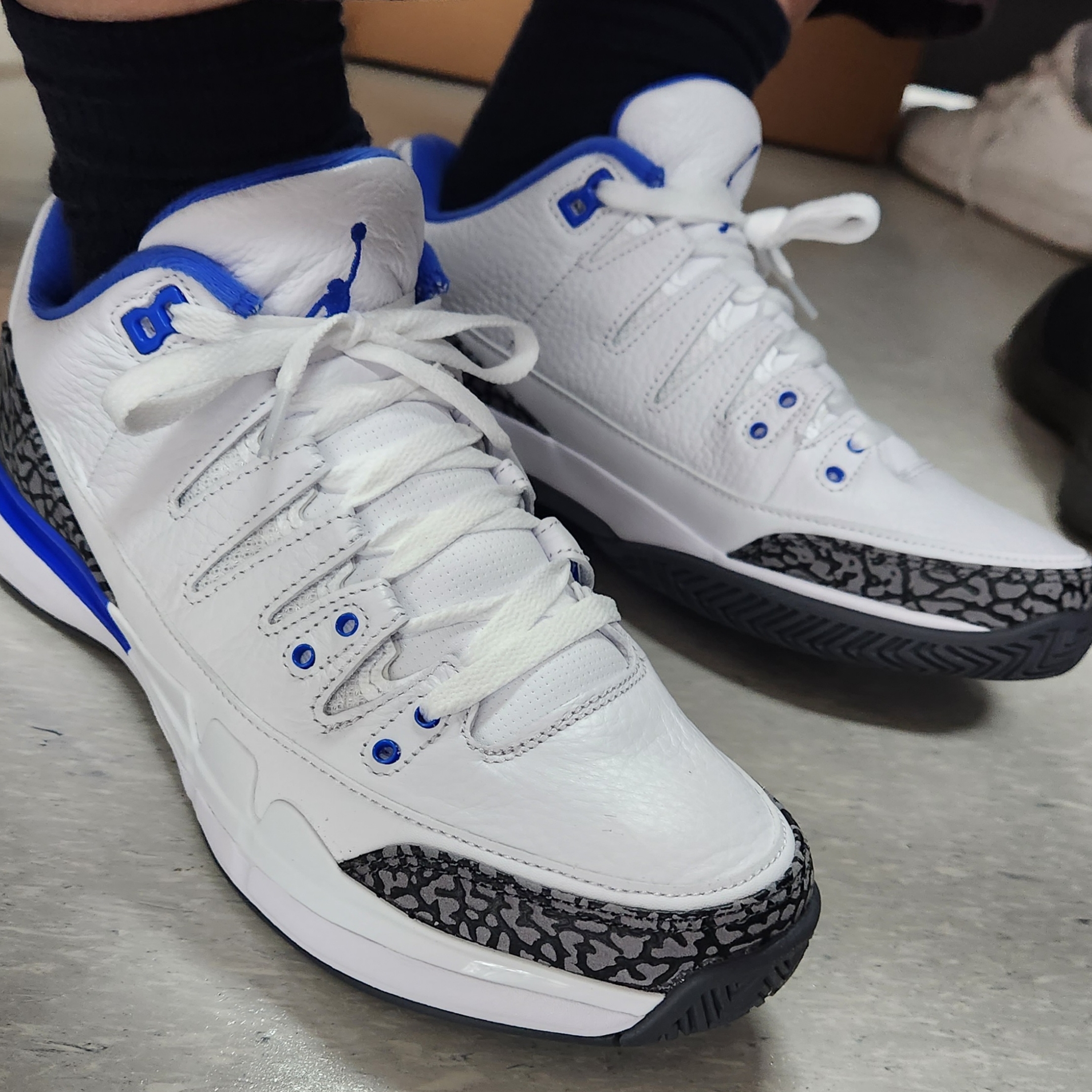 Nike Court Air Zoom Vapor AJ3 Racer Blue 착용 스타일 - 3
