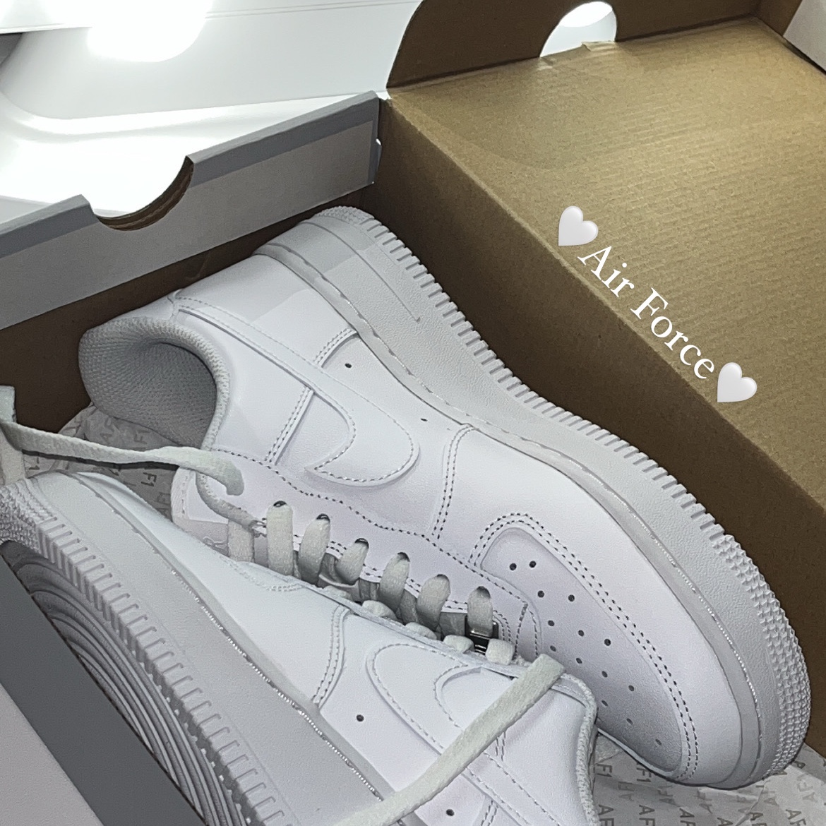 (W) Nike Air Force 1 '07 Low White 착용 스타일
