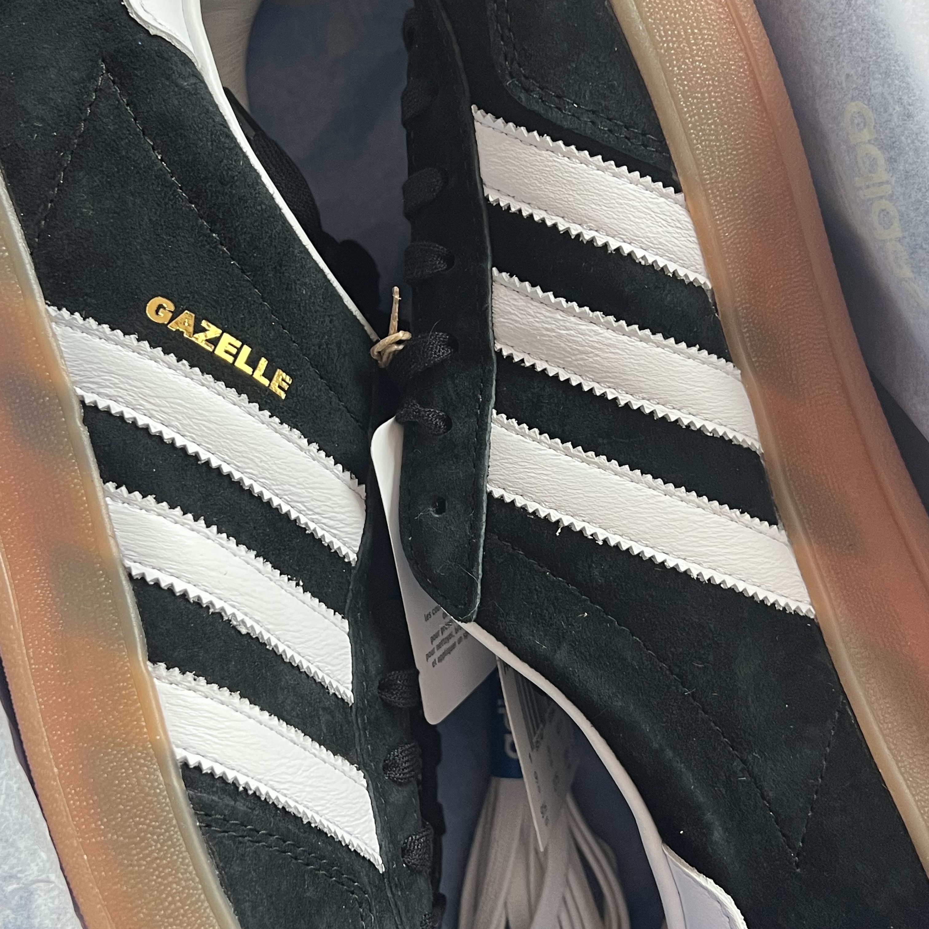 Adidas Gazelle 85 Blue Bird, Adidas Gazelle Indoor Core Black 착용 스타일 - 2