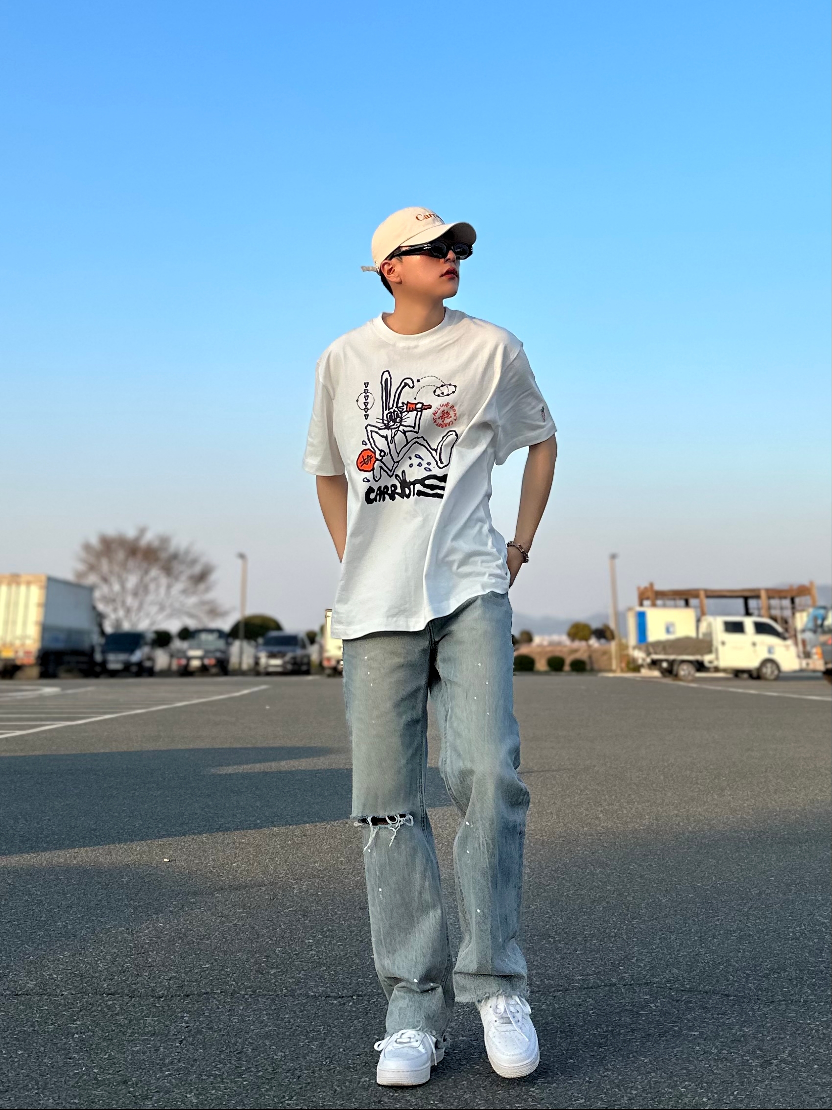 Nike Air Force 1 '07 Low White 착용 스타일 - 2