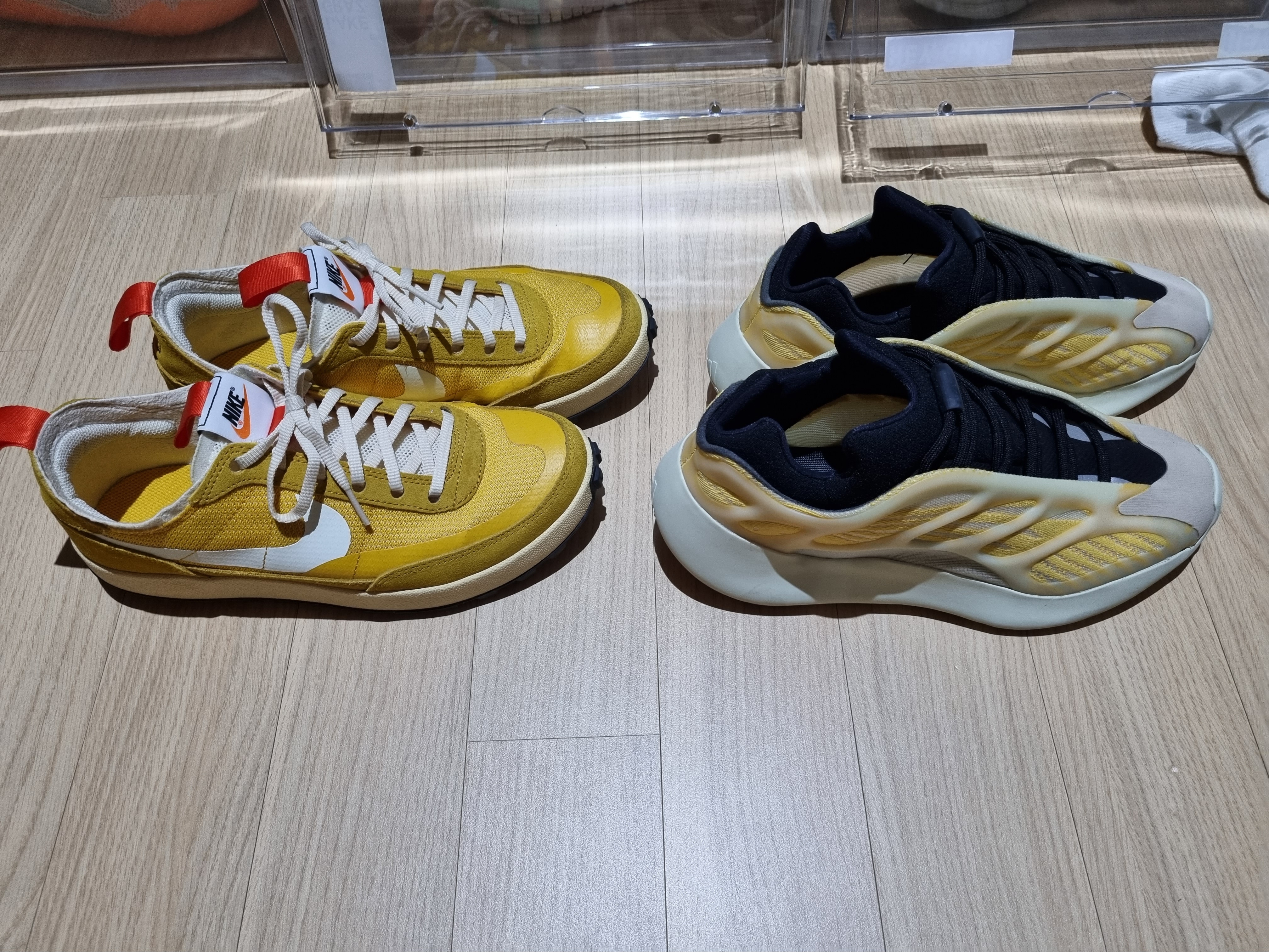 Nike x Tom Sachs General Purpose Shoe Archive, Adidas Yeezy 700 V3 Mono Safflower 착용 스타일