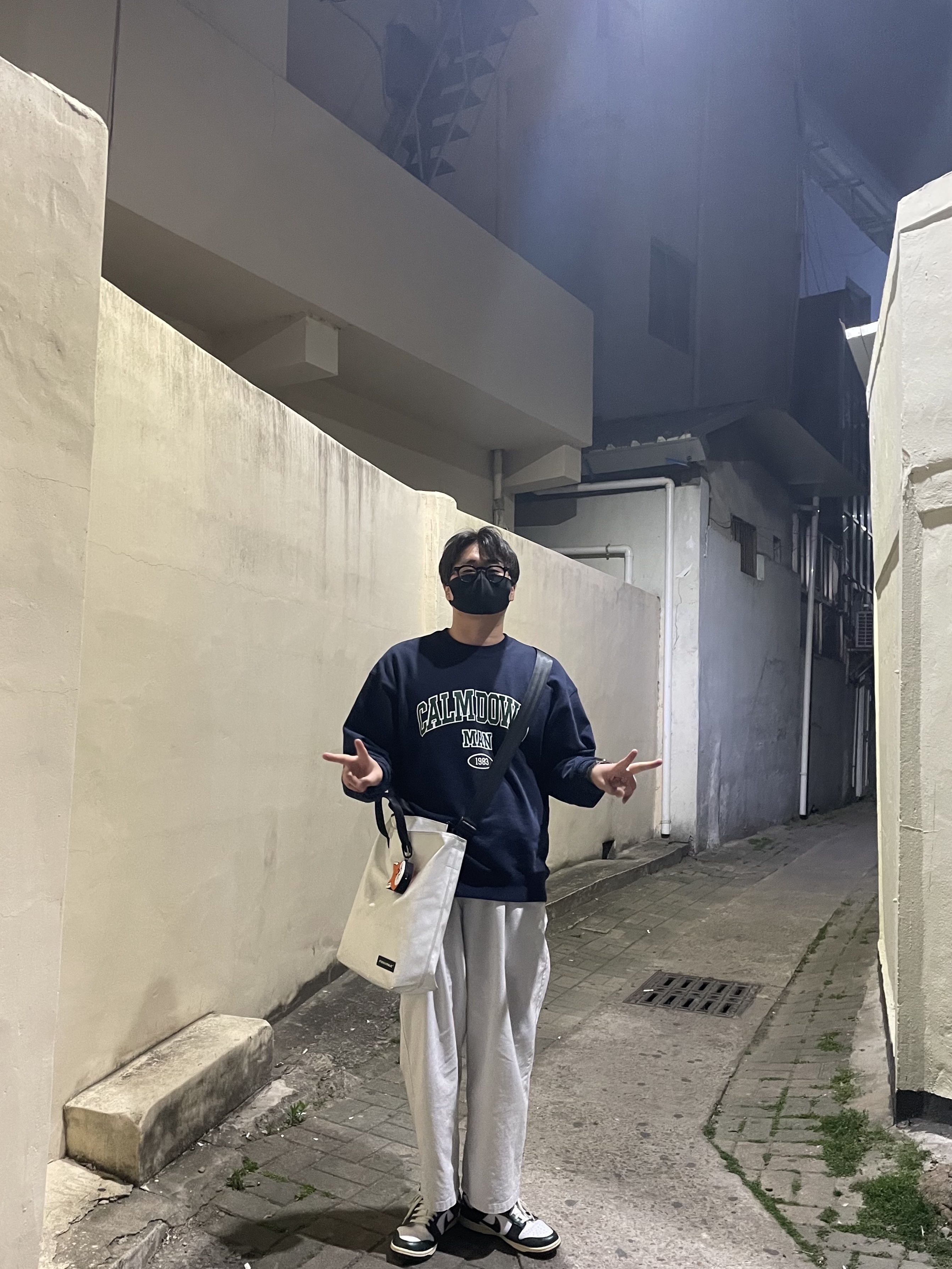 (W) Nike Dunk Low Vintage Green, Maison Kitsune x Line Friends Kitsune AirPods Case 착용 스타일