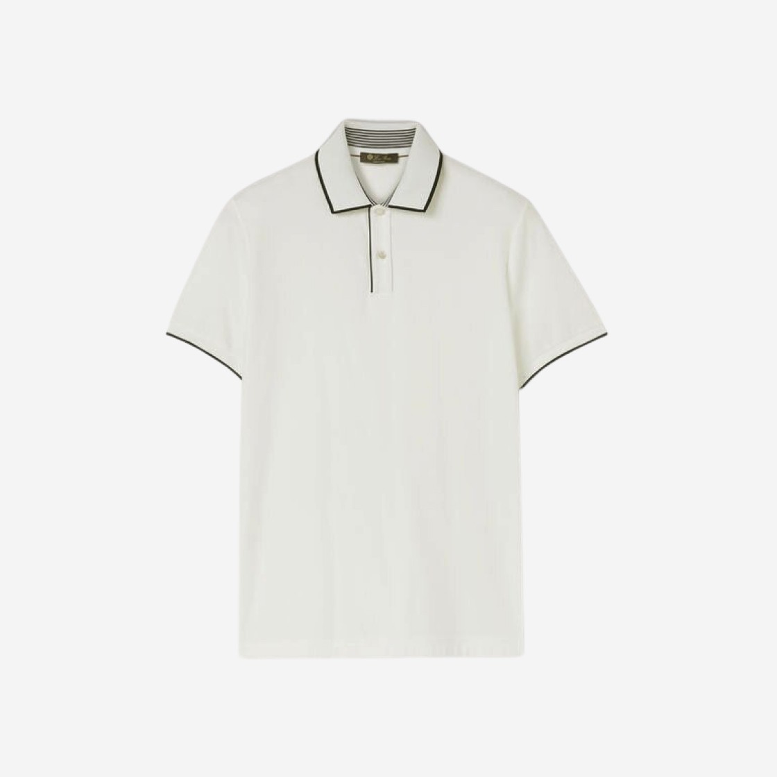 Loro Piana Cotton Brentwood Polo Optical White 상세 이미지 1