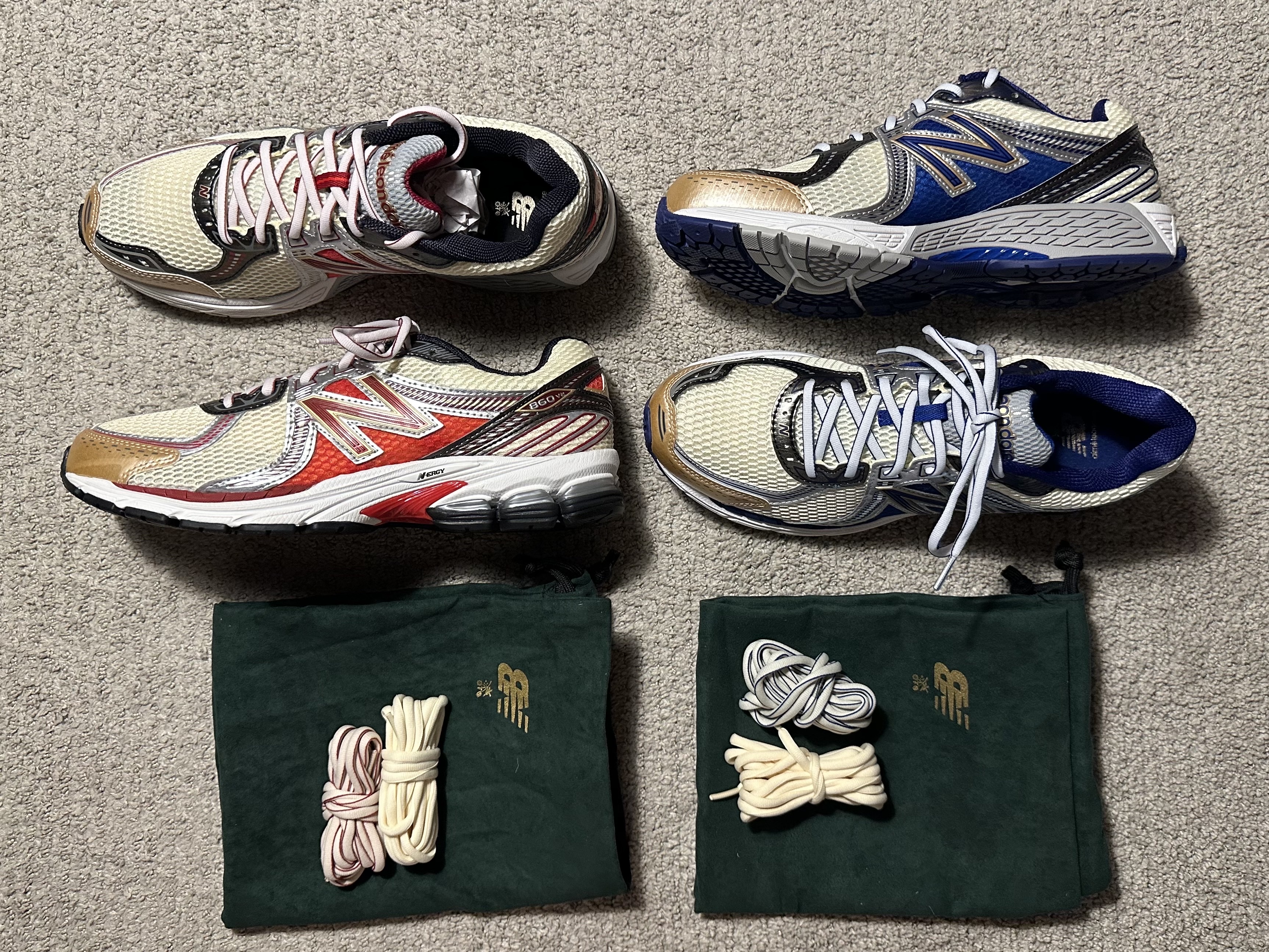 New Balance x Aime Leon Dore 860v2 Blue, New Balance x Aime Leon Dore 860v2 Red 착용 스타일 - 3