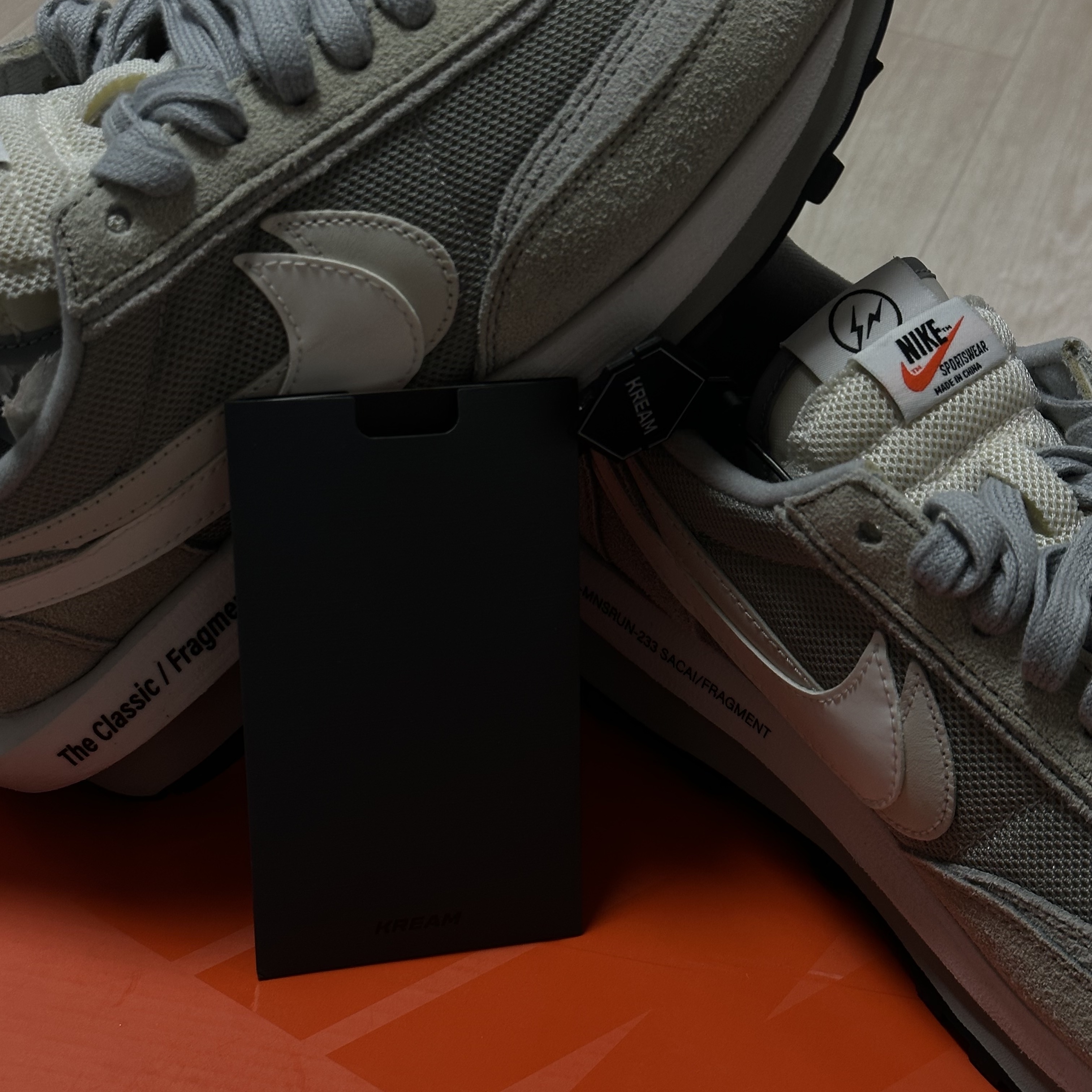 Nike x Sacai x Fragment LDWaffle Light Smoke Grey 착용 스타일