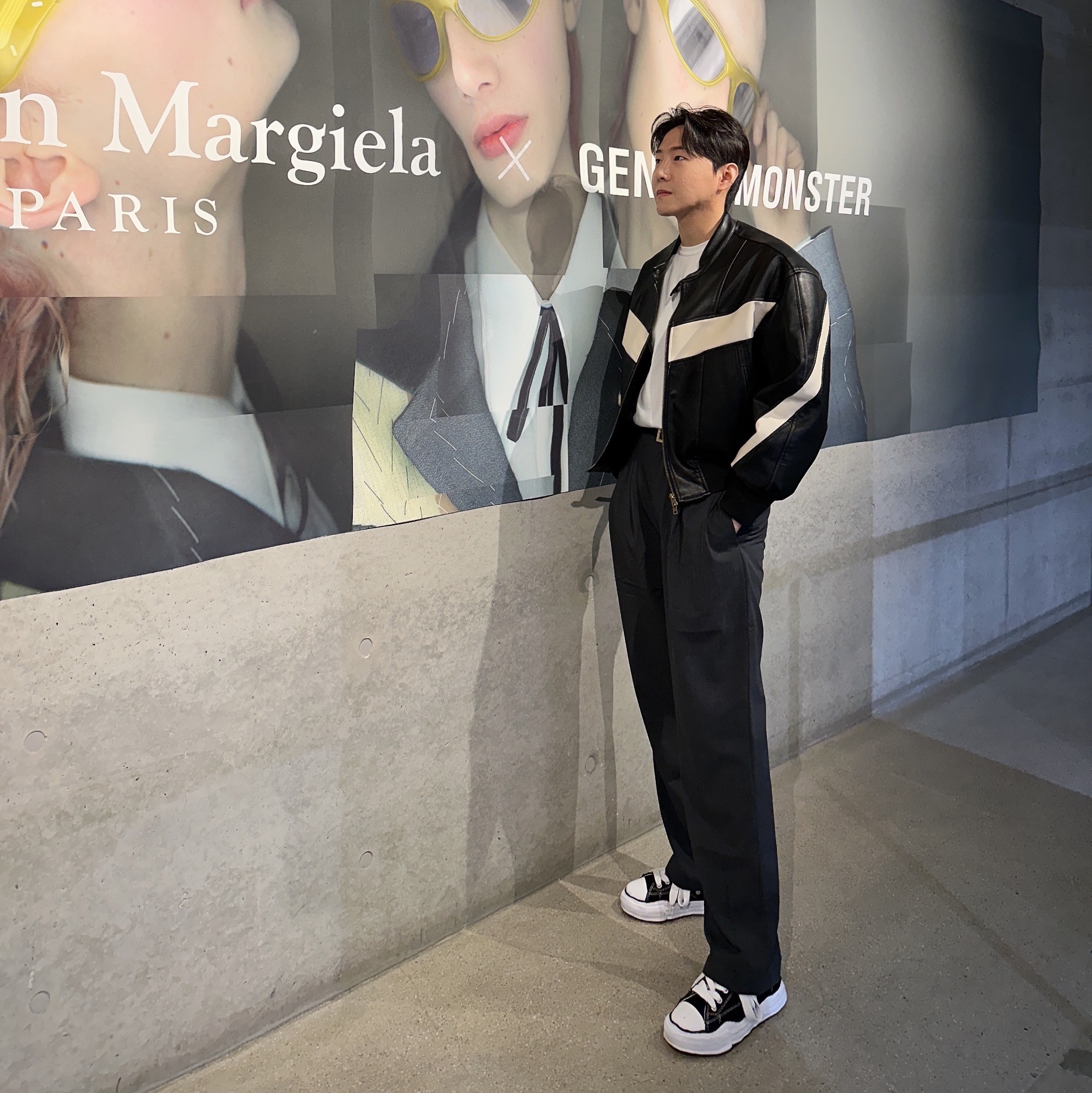 Maison Mihara Yasuhiro Peterson OG Sole Canvas Low Sneakers Black 착용 스타일 - 1