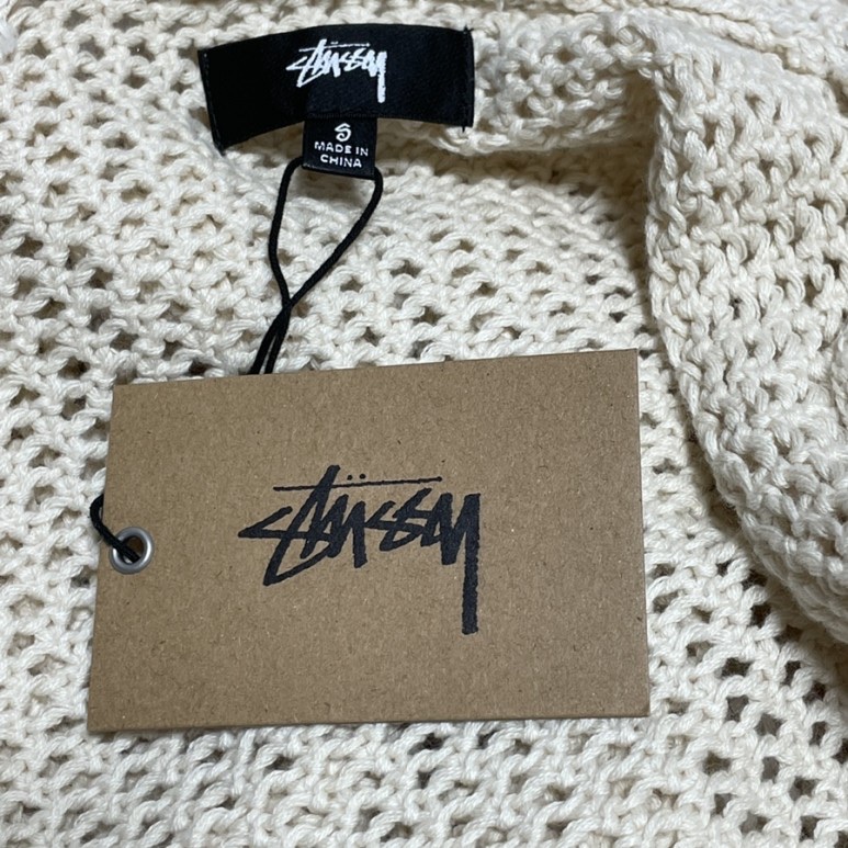 Stussy Mesh Zip Hoodie Natural 착용 스타일