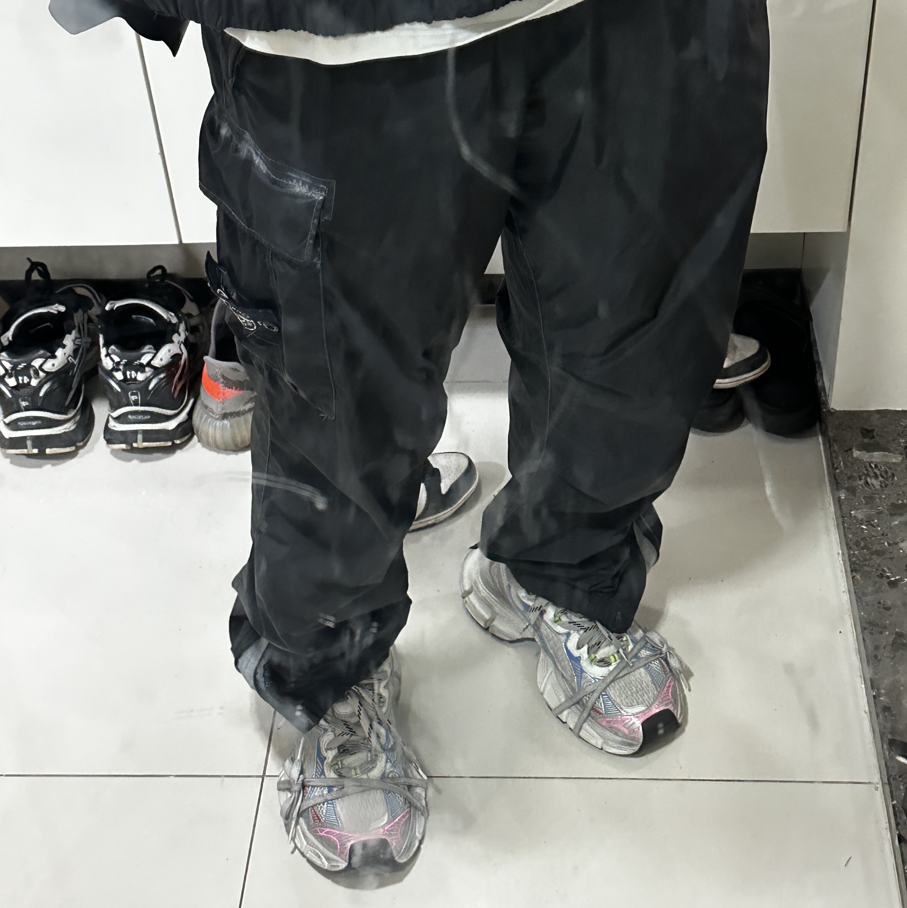 (W) Balenciaga 3XL Sneakers White Red Blue, Balenciaga Runner Sneakers Black White 착용 스타일