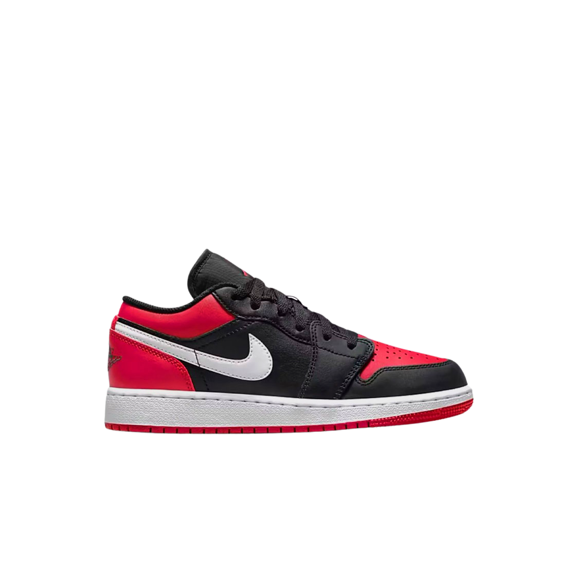 (GS) 조던 1 로우 얼터네이트 브레드 토 블랙 짐레드((GS) Jordan 1 Low Alternate Bred Toe Black Gym Red)