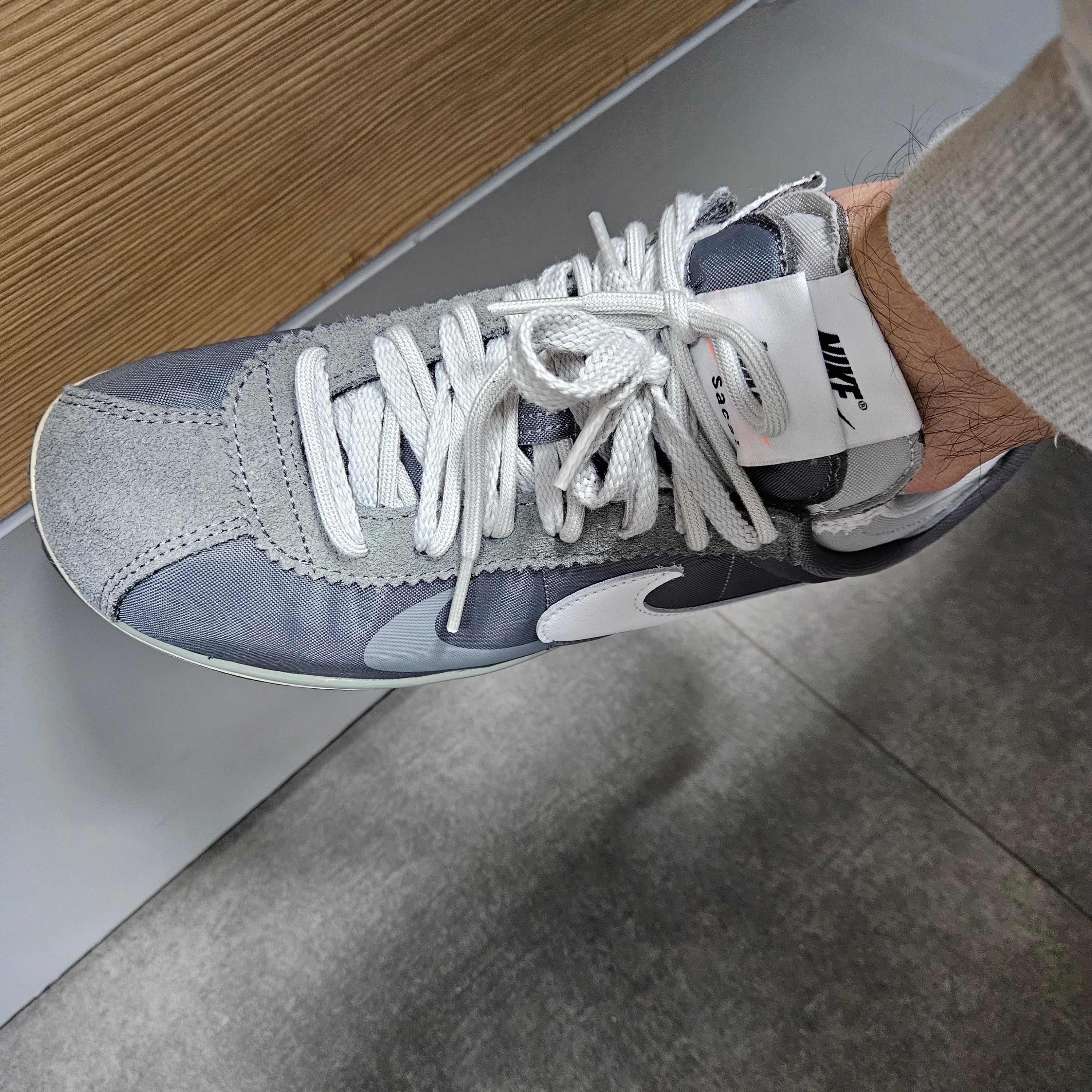 Nike x Sacai Zoom Cortez SP Iron Grey 착용 스타일