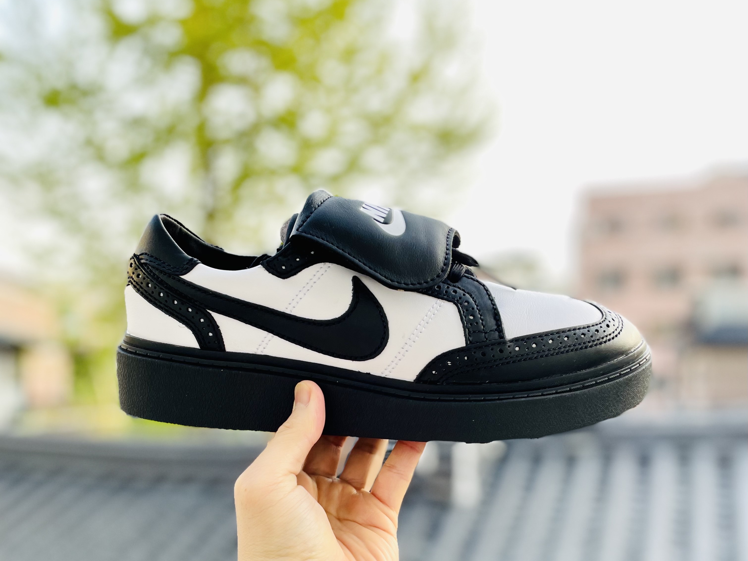 Nike x Peaceminusone Kwondo1 Black and White 착용 스타일