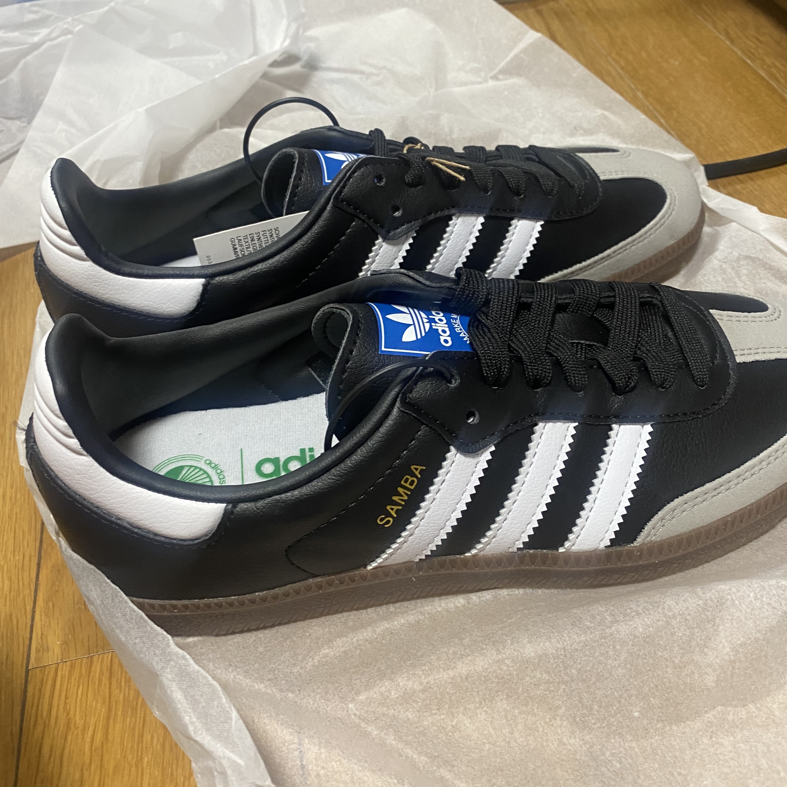 Adidas Samba Vegan Black White 착용 스타일