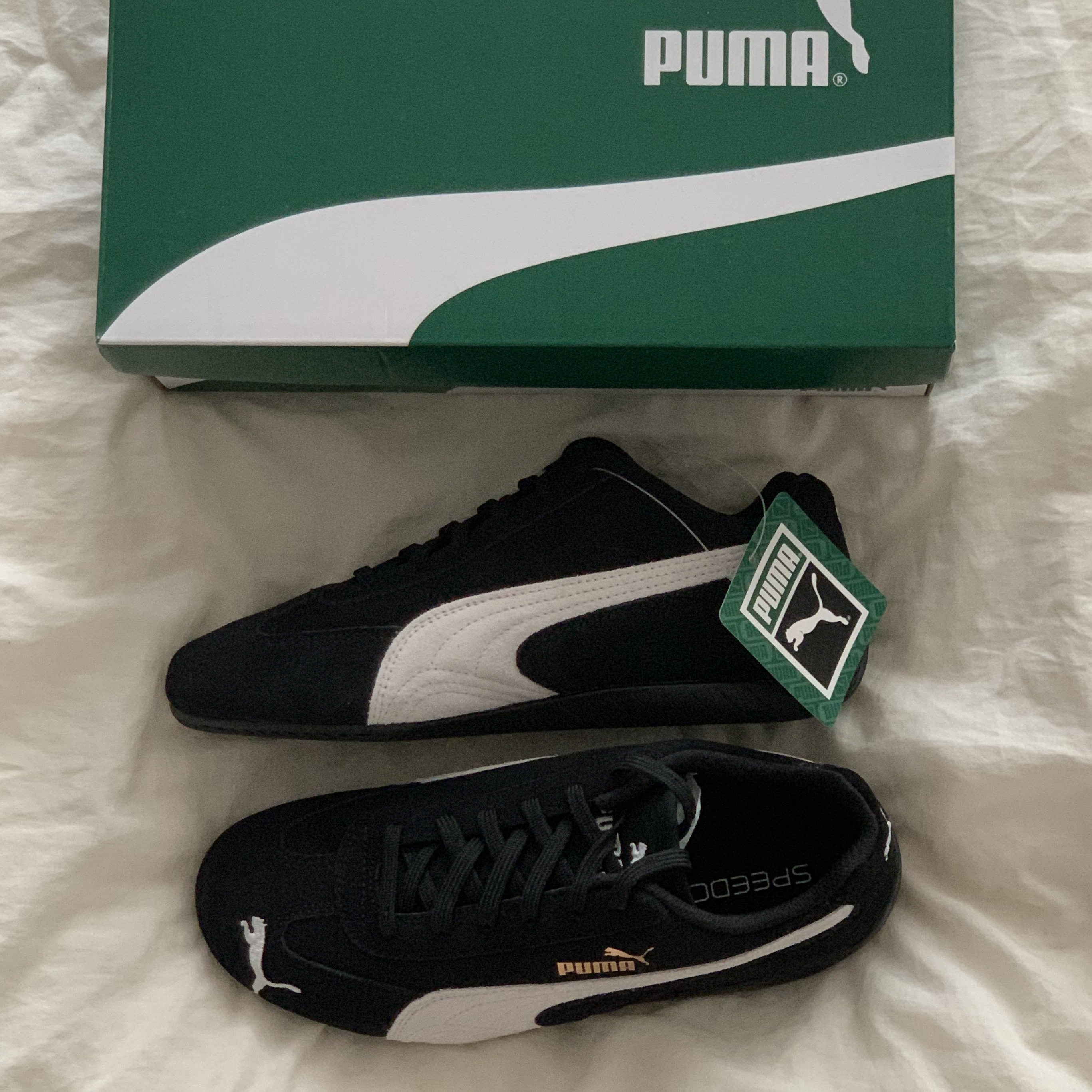 Puma Speedcat LS Black White 착용 스타일