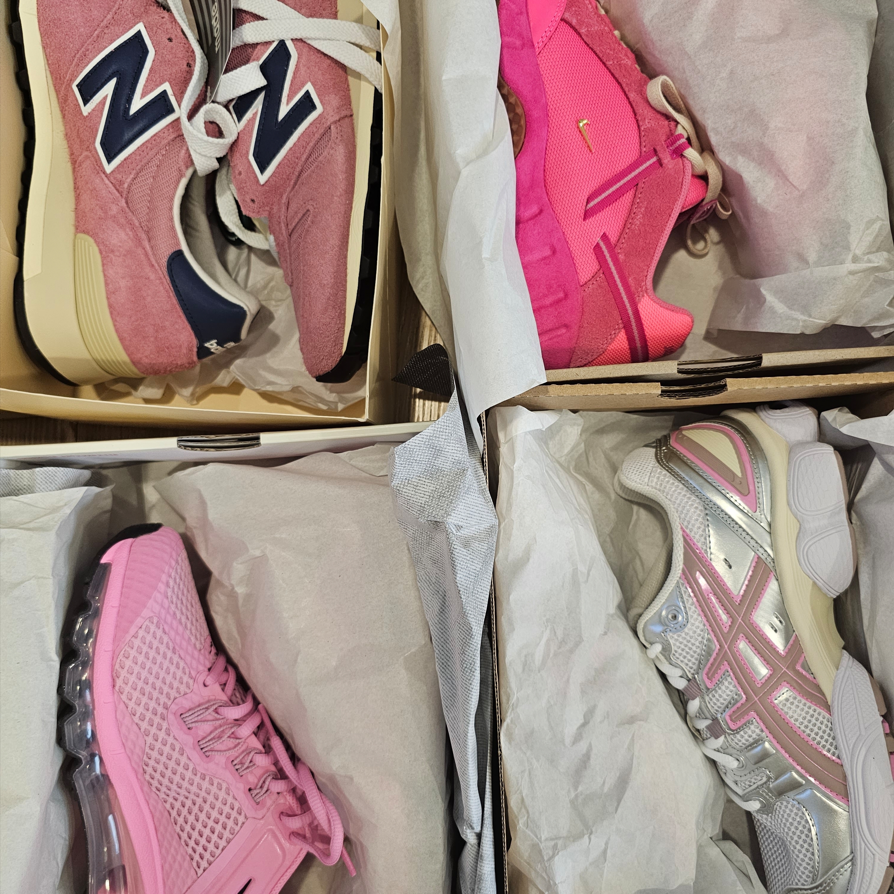 New Balance x Aime Leon Dore 1300 Dusty Pink, Nike x Jacquemus Air Humara LX Pink Flash 착용 스타일