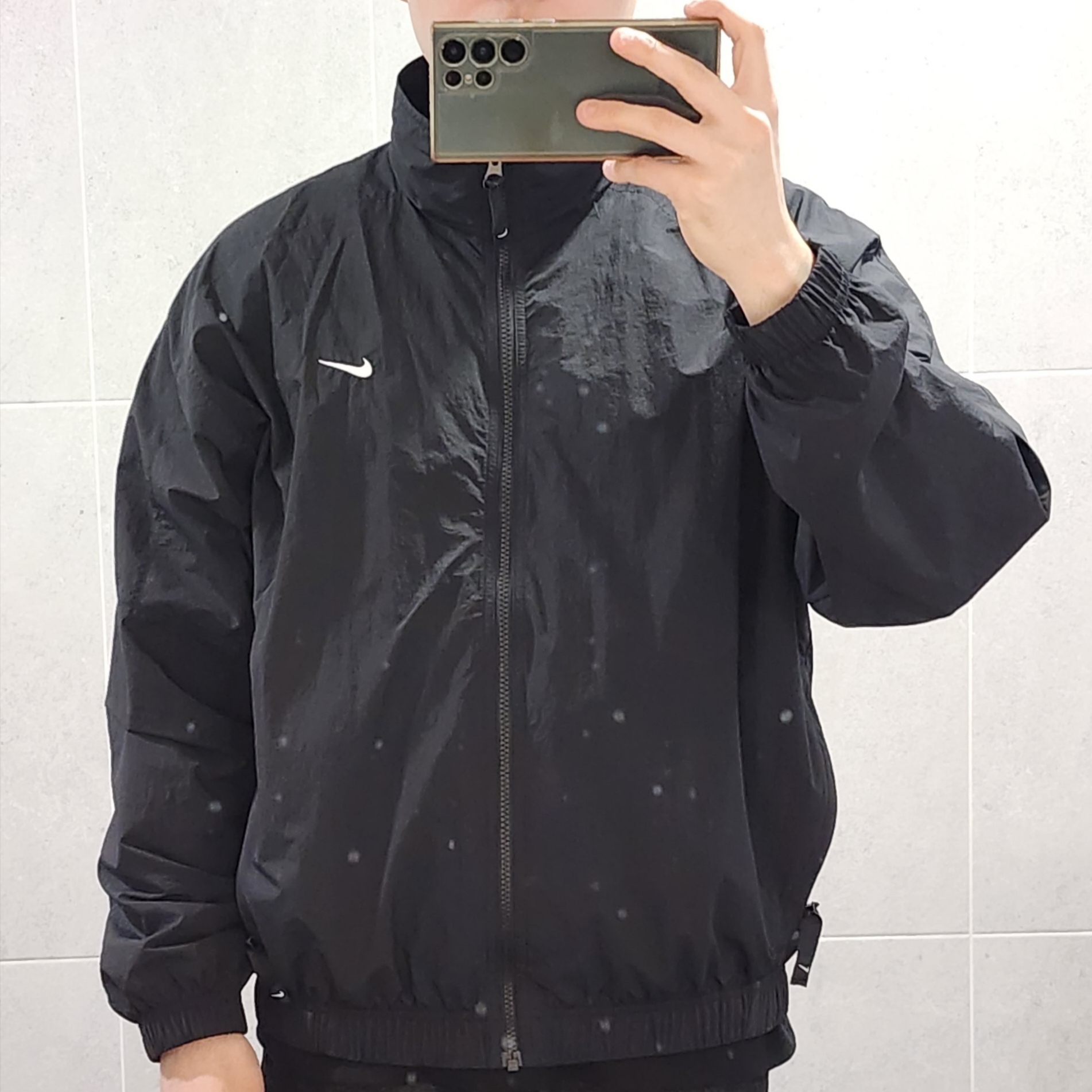 Nike NRG Solo Swoosh Woven Track Jacket Black - Asia 착용 스타일