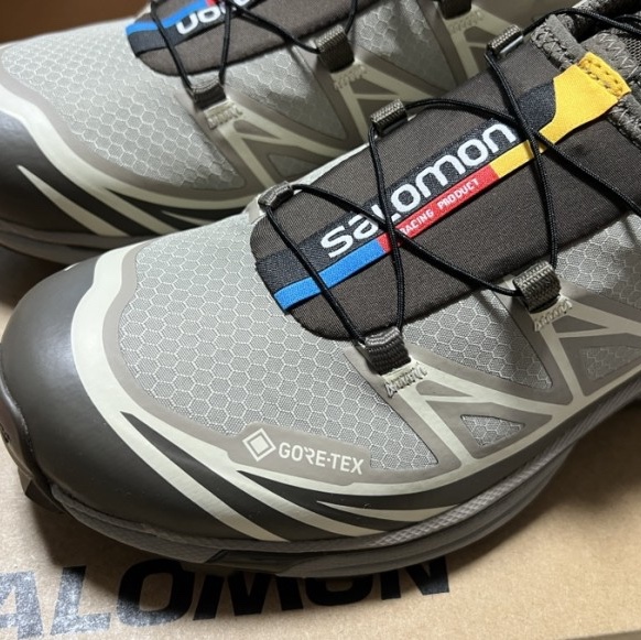 Salomon XT-6 Gore-Tex Vintage Khaki 착용 스타일