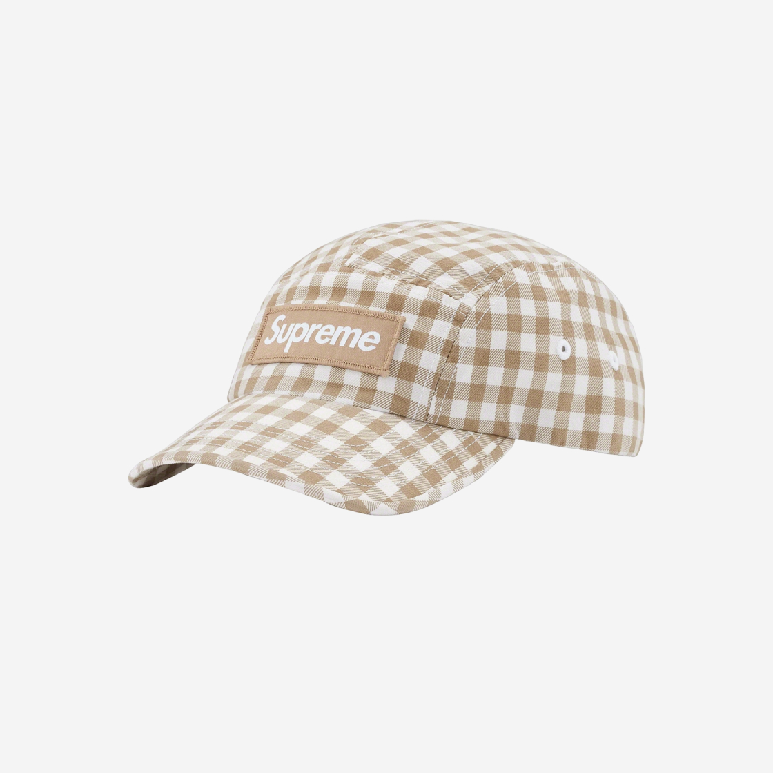 純正ストア supreme gingham camp cap ギンガムチェックキャップ 帽子