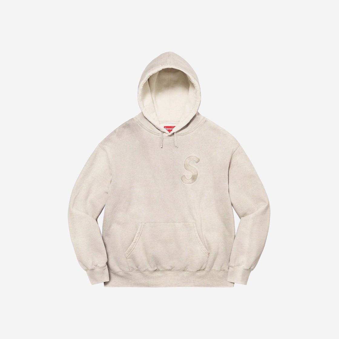 Supreme Overdyed S Logo Hooded Sweatshirt Natural - 23SS 상세 이미지 1