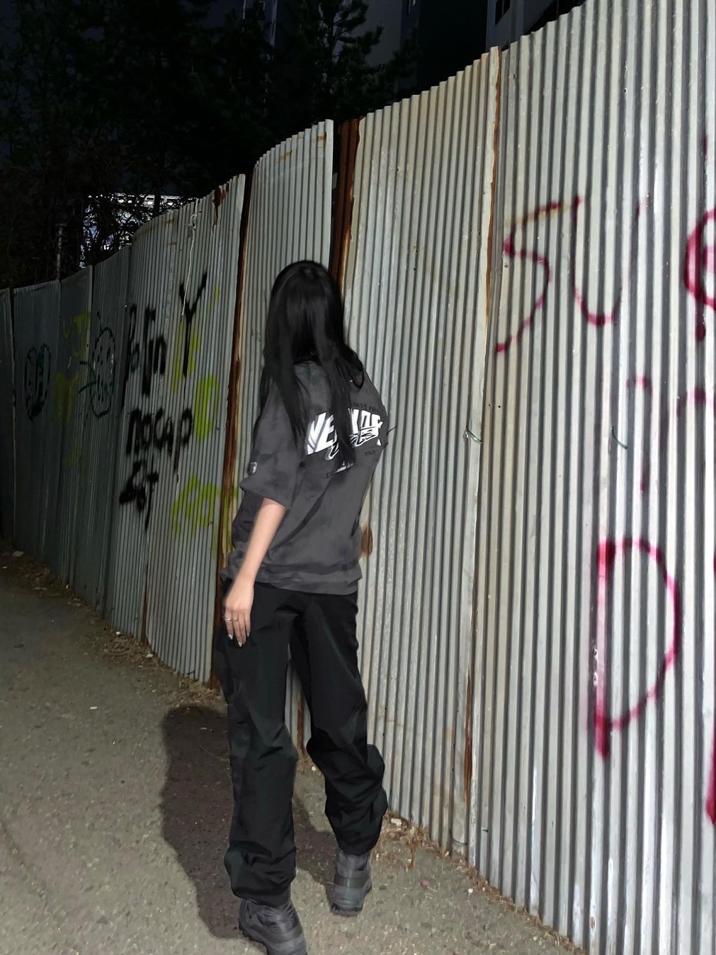 Art Of Field Three Colourway Slit Belt Pants Black 착용 스타일 - 2