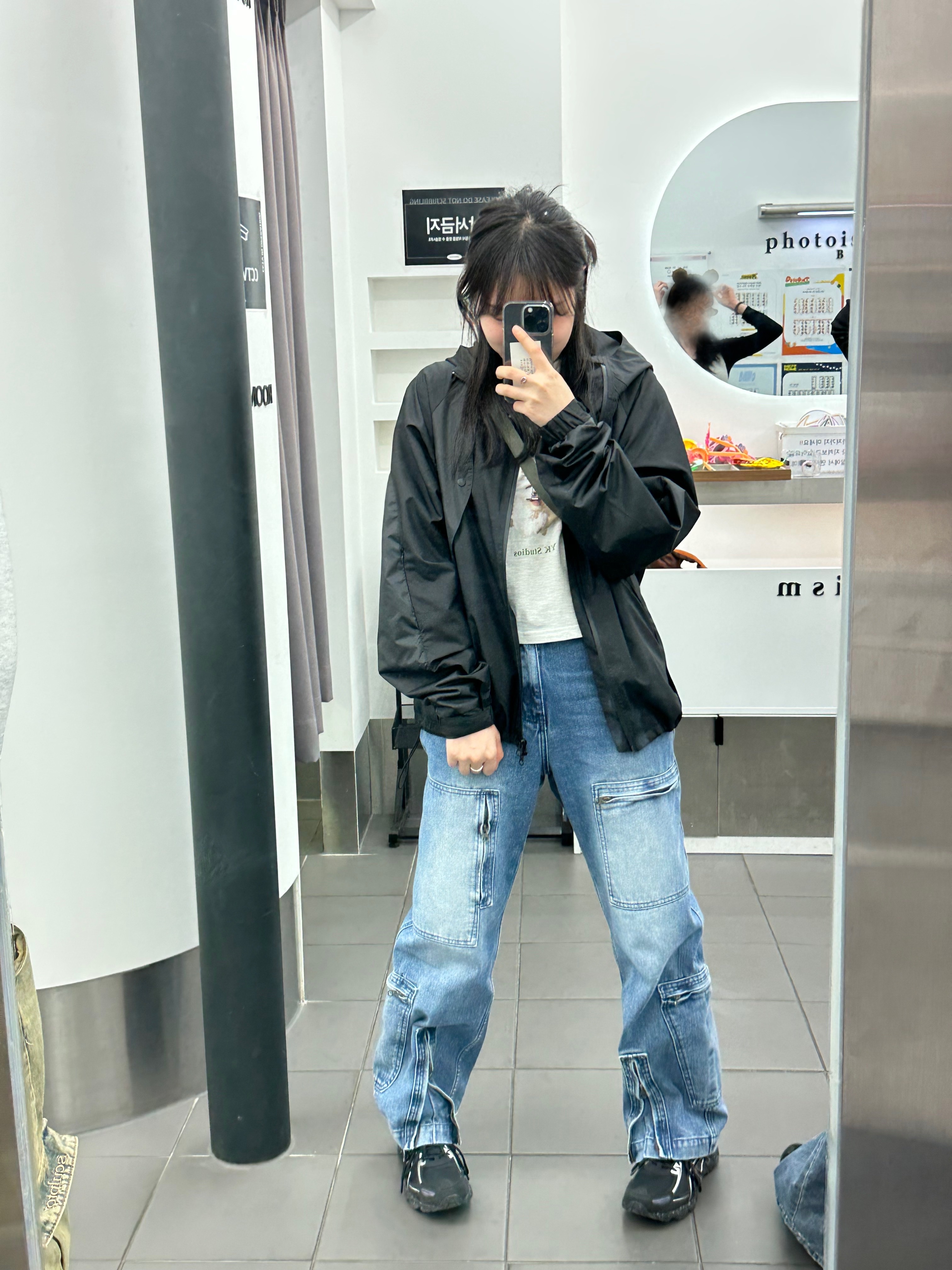 Thevinylhouse Flight Denim Pants Blue 착용 스타일 - 2