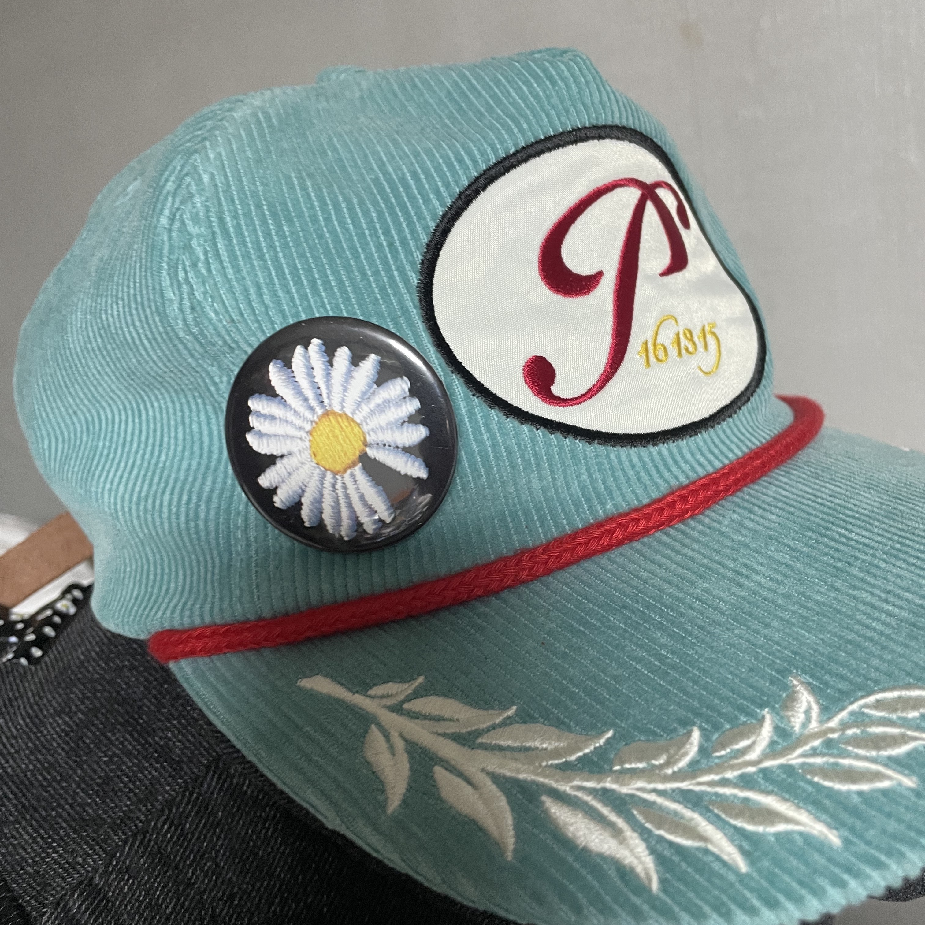 Peaceminusone 5 Panel Ball Cap #2 Mint, Peaceminusone Denim Jacket #2 Black 착용 스타일 - 1
